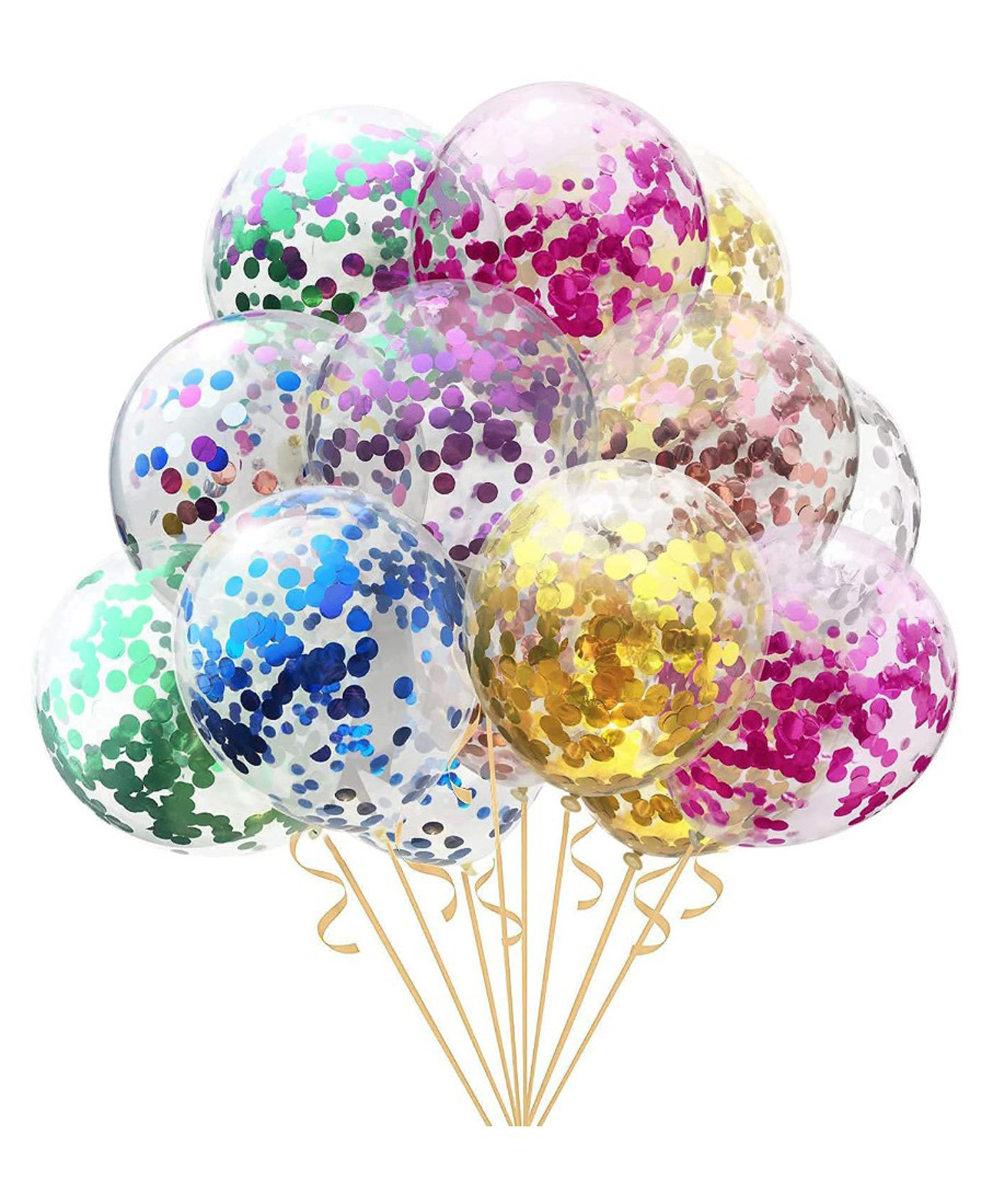 Bubble Trouble 12 Inch Confetti Balloons Multicolor - 30 Pieces-image-48