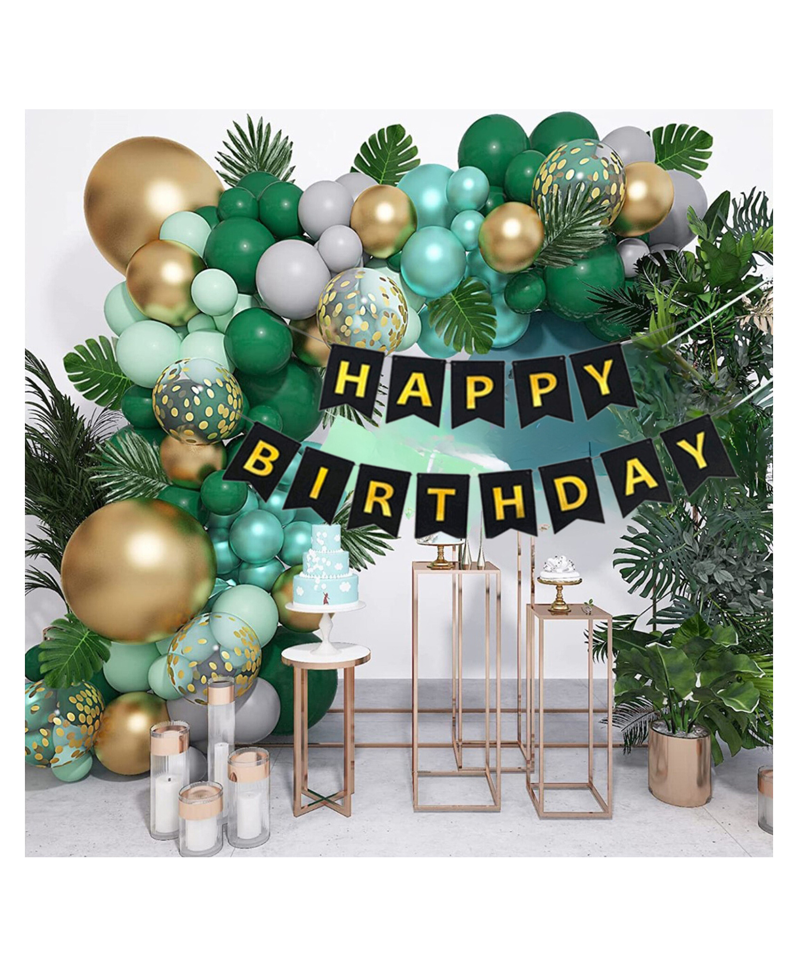 Bubble Trouble Jungle Theme Birthday Party Decorations Items - Pack of 56 Pieces-picture-24