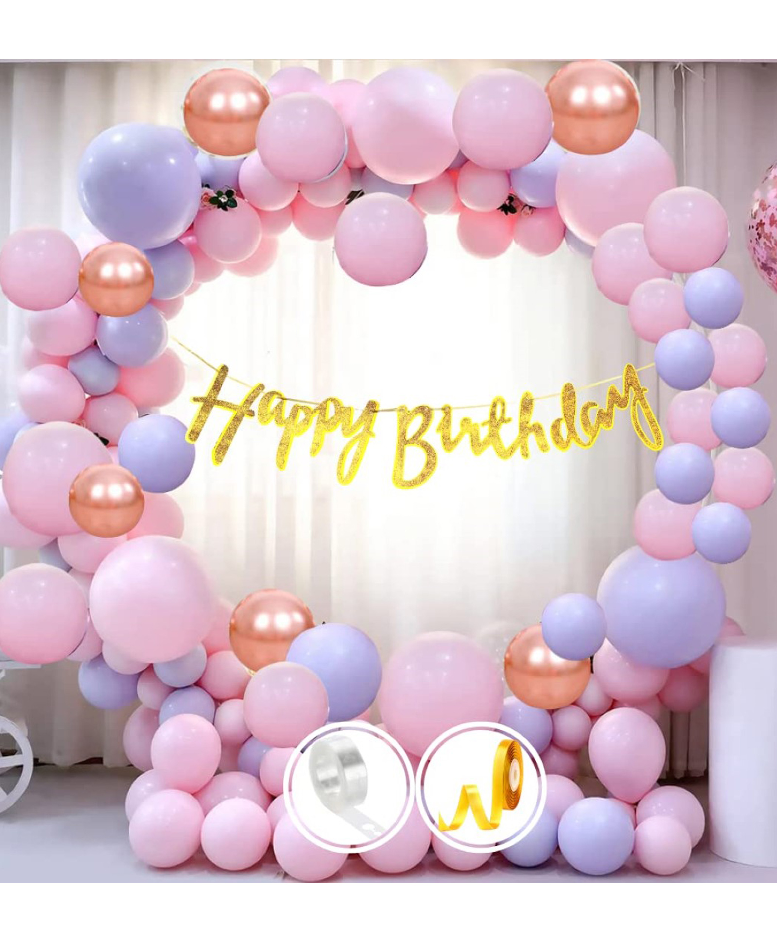 Bubble Trouble Purple Pink Birthday Decoration Items - Pack of 61-picture-22