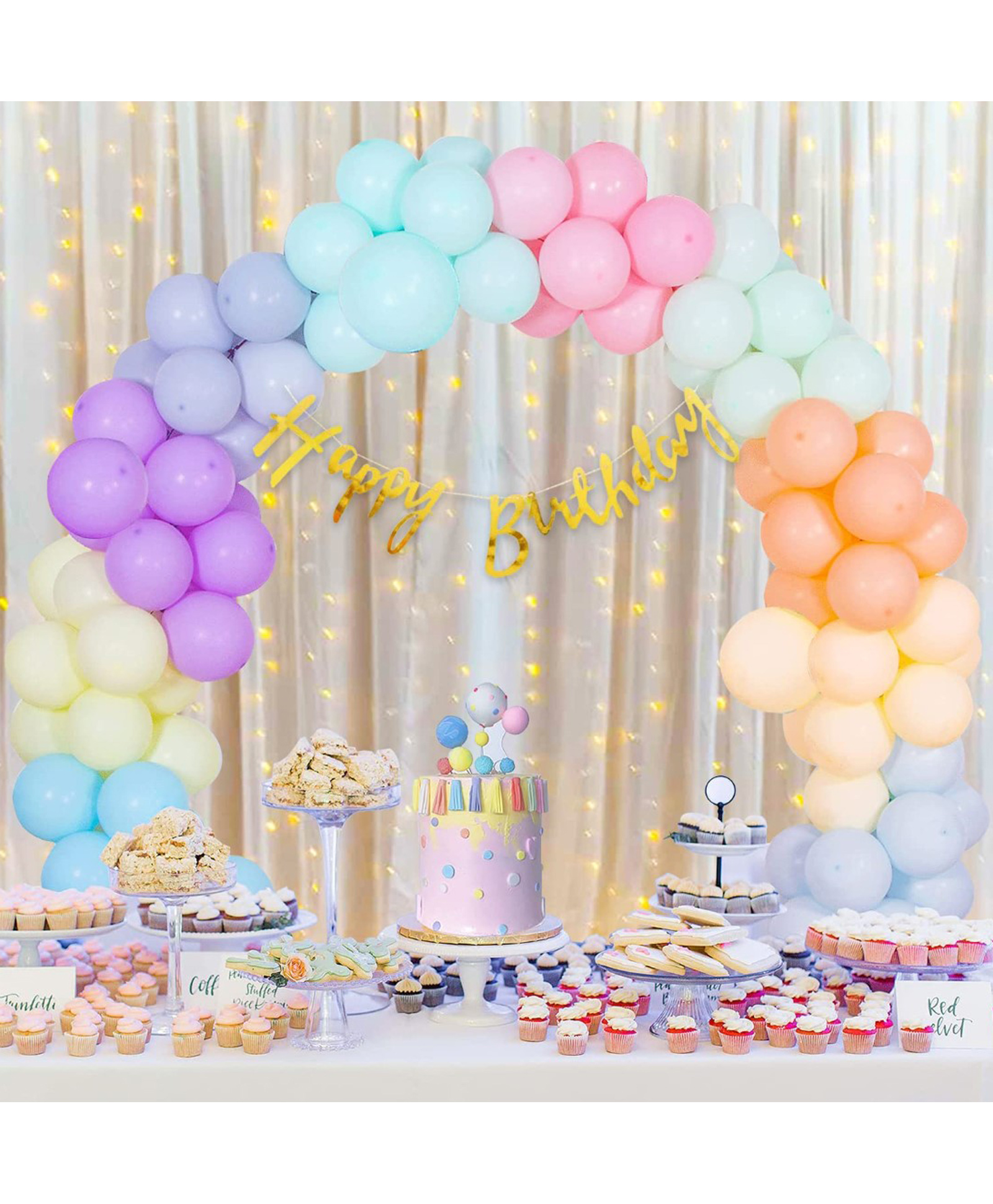 Bubble Trouble Pastel Birthday Decoration Items - Pack of 58 Pcs-picture-11