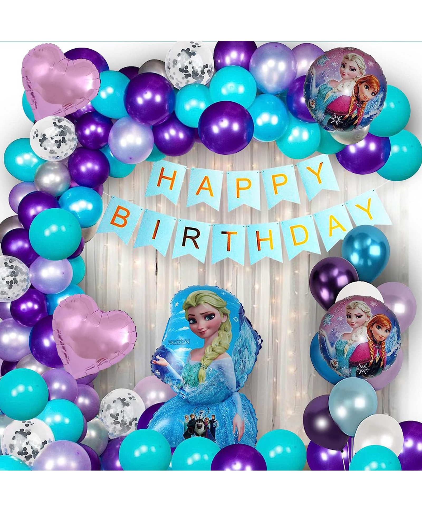 Bubble Trouble Frozen Theme Birthday Decorations - Pack of 62-image-7