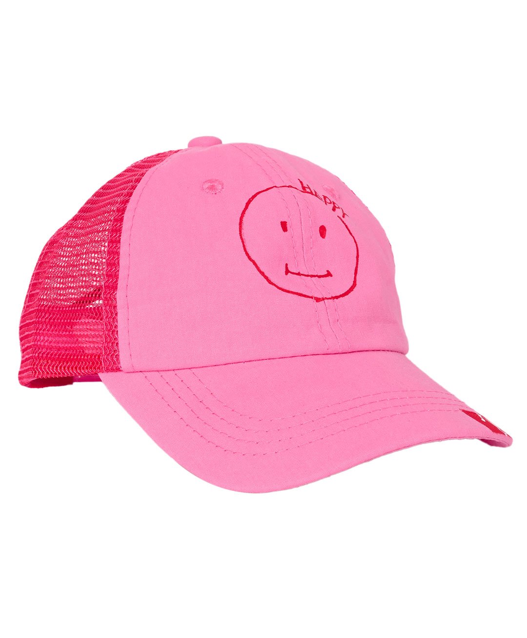 Kid-O-World Smiley Face Mesh Cap - Pink-picture-18