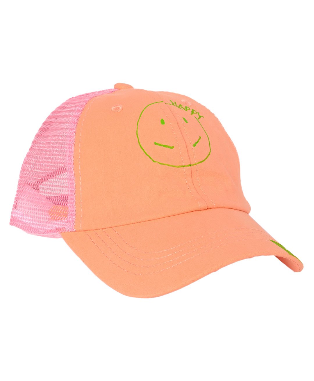 Kid-O-World Smiley Face Mesh Cap - Peach-picture-10