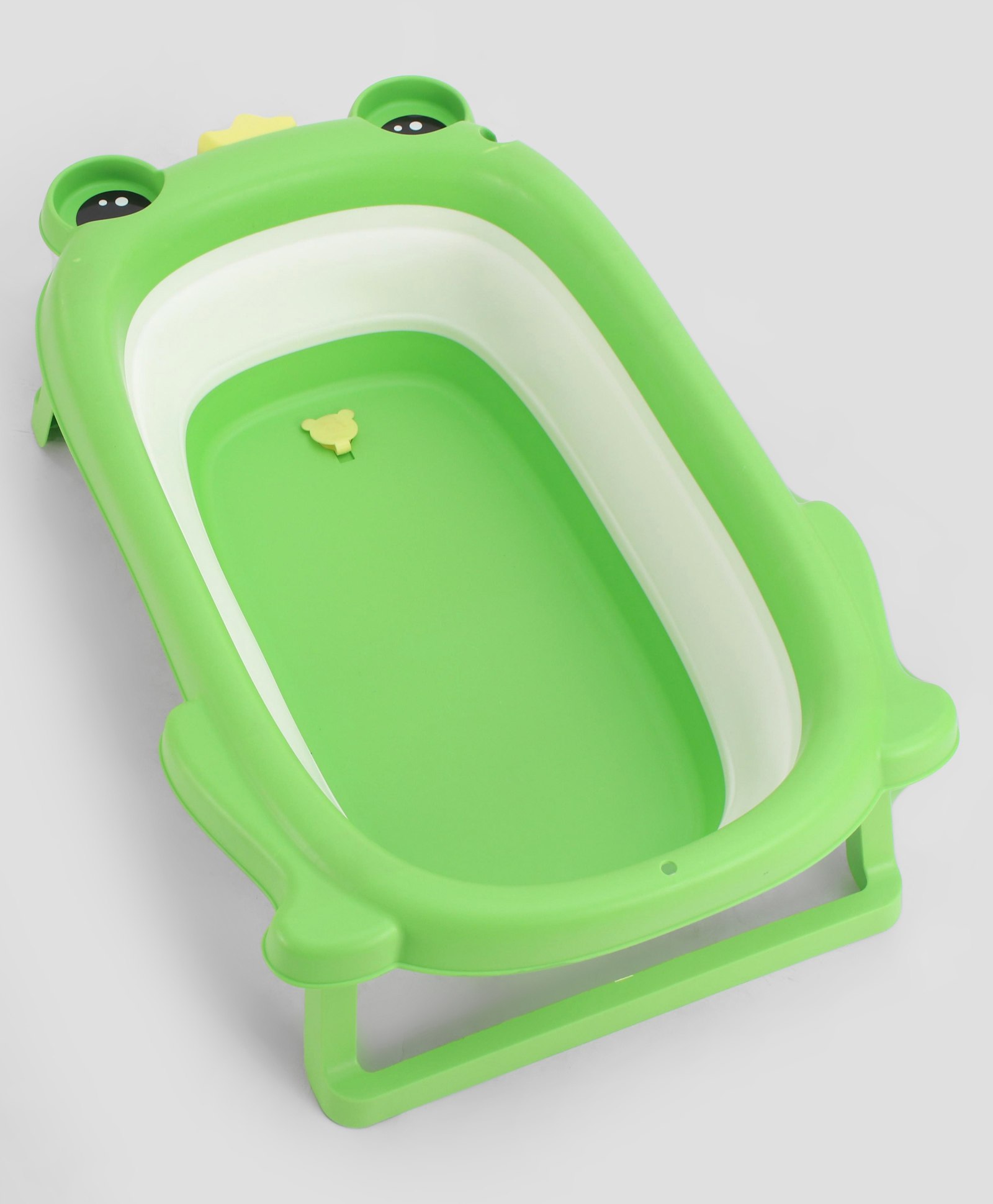 Foldable Baby Bath Tub With Frog Shaped - Green-image-43