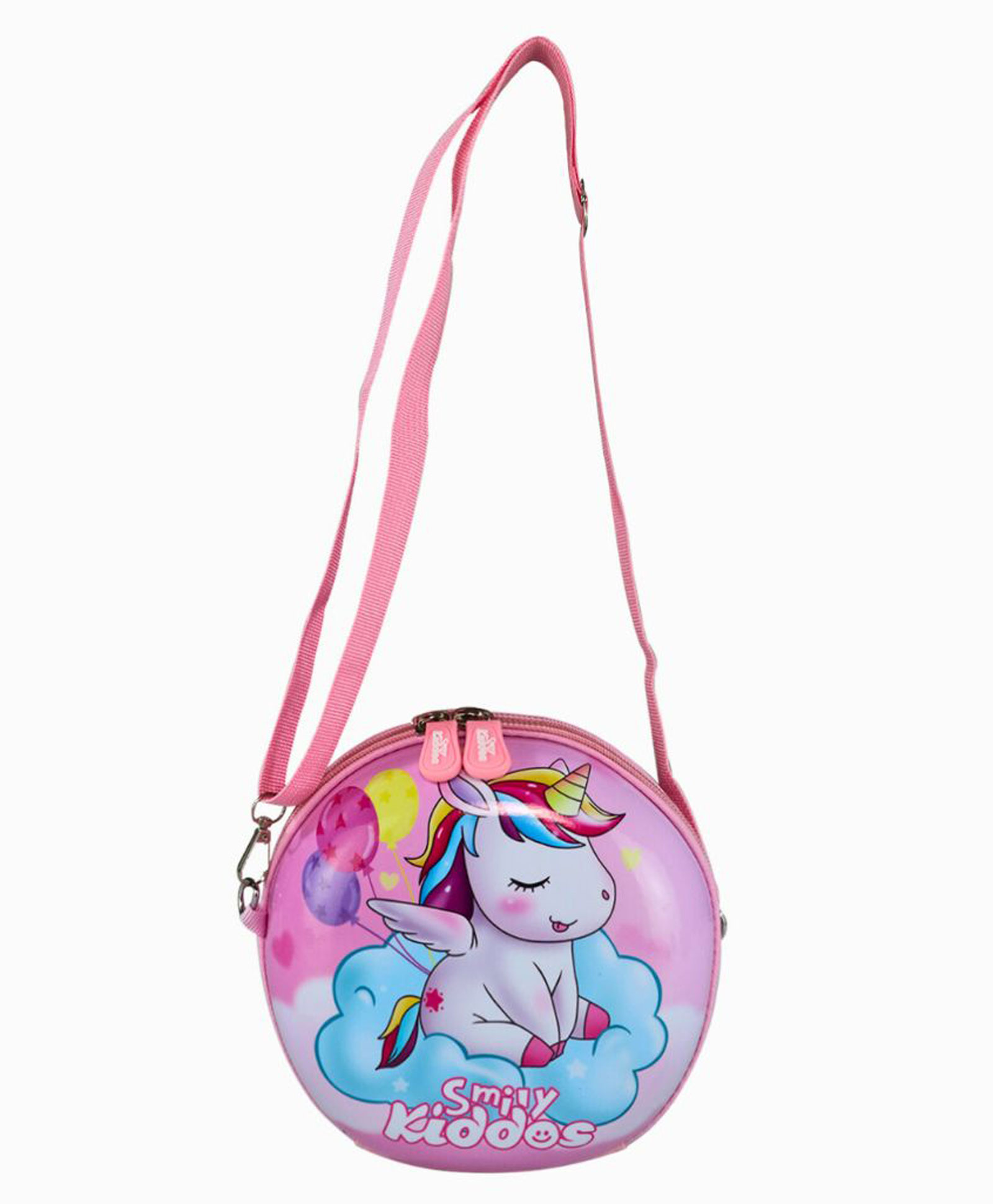smily kiddos eva shell sling bag - unicorn theme pink
