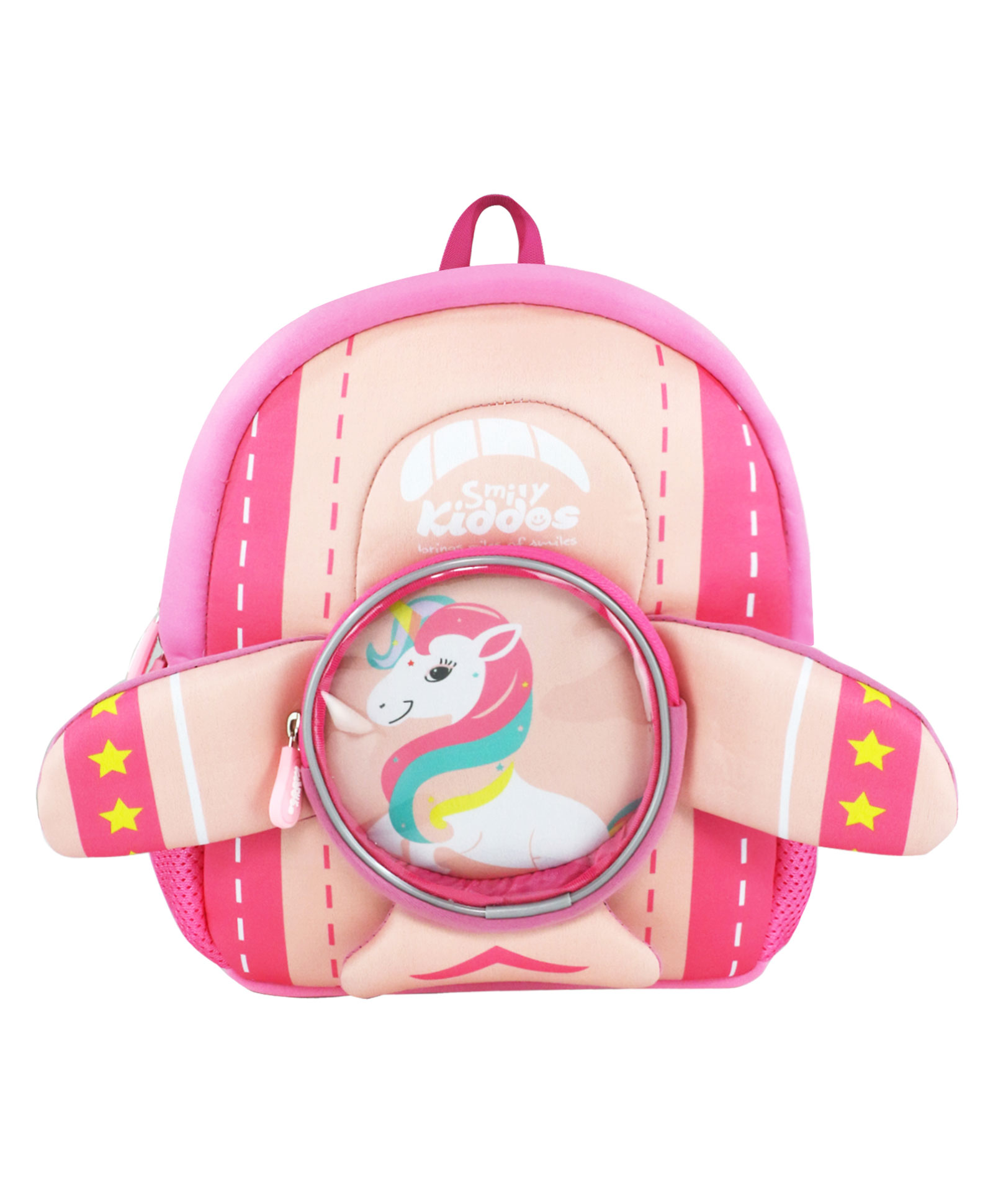 Smily Kiddos Go Out Backpack  Unicorn Theme Pink - Height 3.9 Inches-image-6