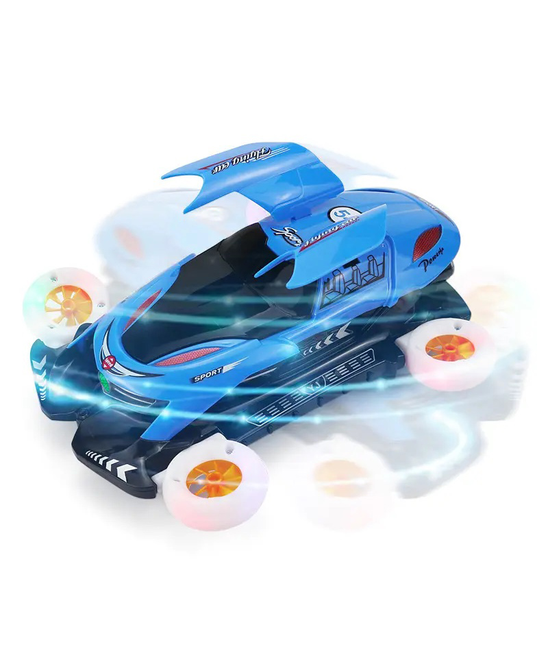 YAMAMA Flying Car with 360 Degree Rotating Music and 4D Lights for Kids - Blue-picture-28