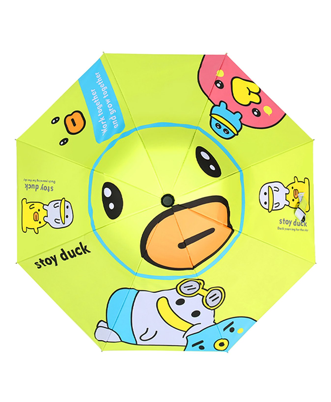 Little Surprise Box Toy Duck Print Unique Spanish Patio Style Umbrella - Green-picture-10