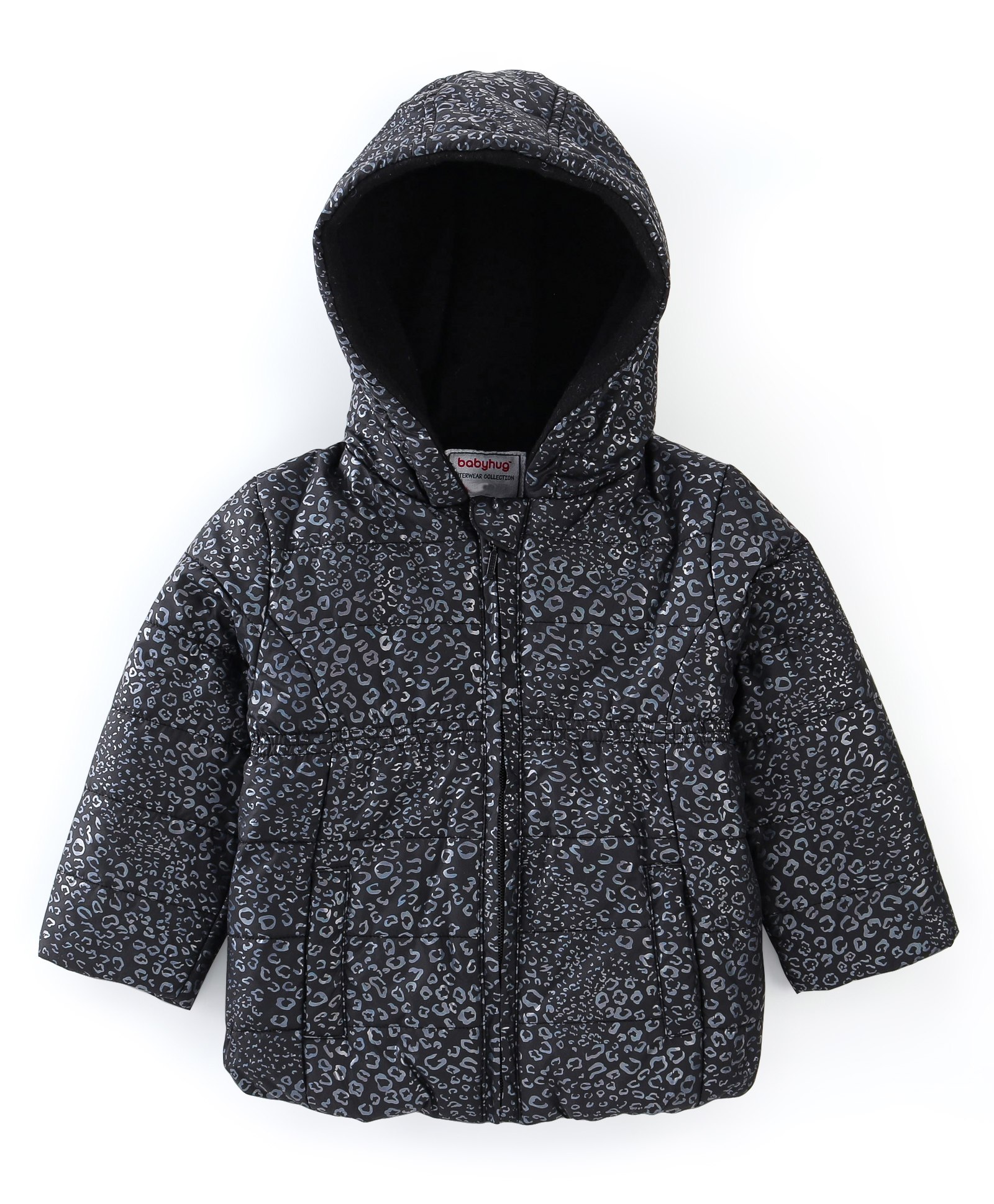 Babyhug Full Sleeves Abstract Printed Hooded Jacket - Navy-image-45