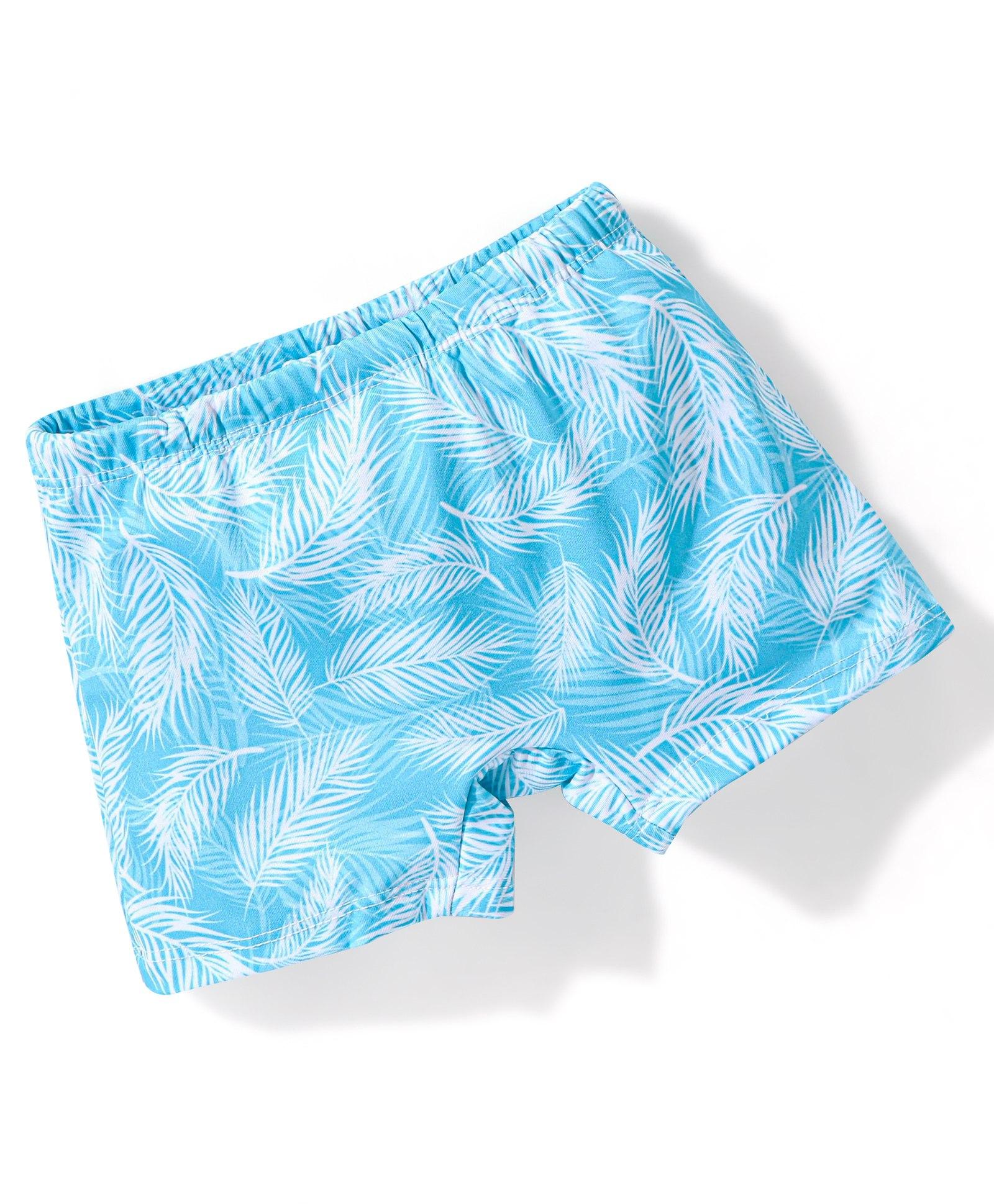 Babyhug Swimming Trunk Leaf Print -  Blue-image-48