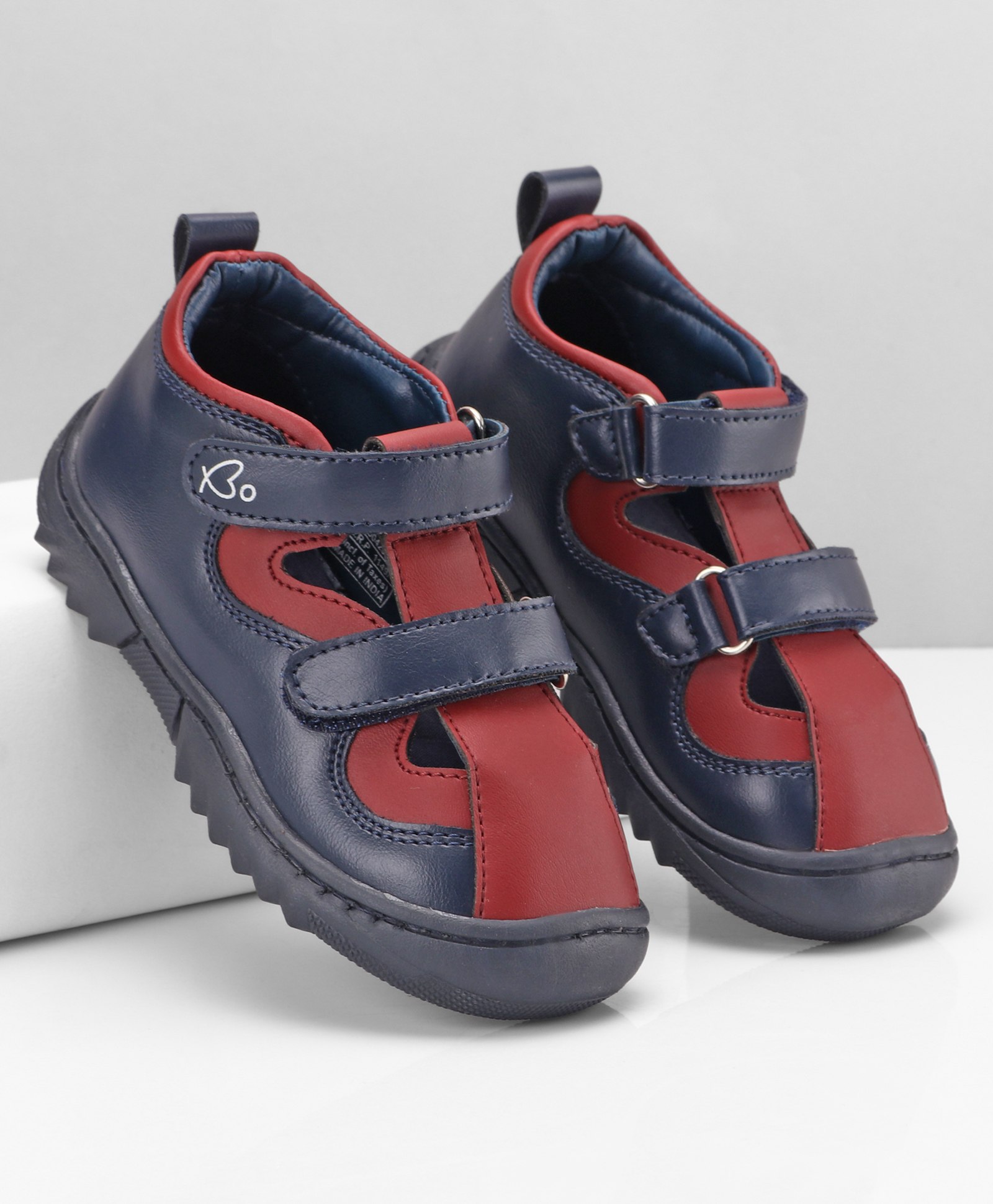Babyoye Velcro Closure Colour Block Casual Shoes - Blue-picture-33