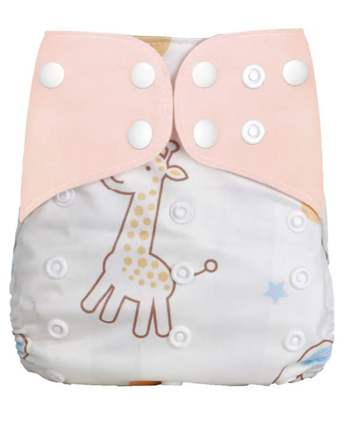 Ahc Zikku Free Size Reusable Cloth Diaper for Babies with One Insert - Giraffe Print-picture-25