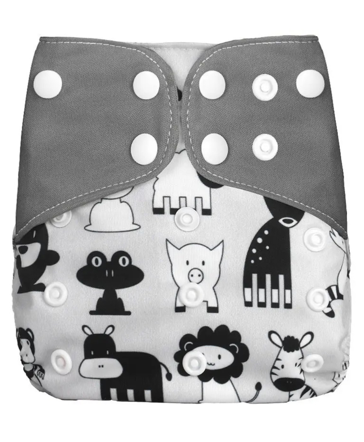 Ahc Zikku Free Size Reusable Cloth Diaper for Babies with One Insert -Animals Print-picture-26