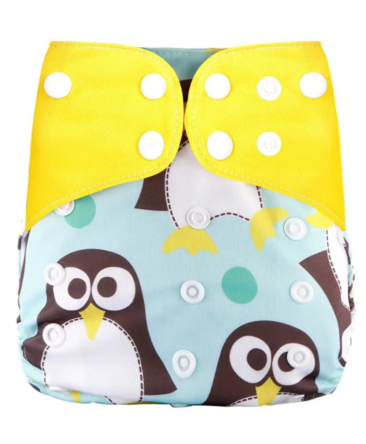 Ahc Zikku Free Size Reusable Cloth Diaper for Babies with One Insert - Penguin Print-picture-24