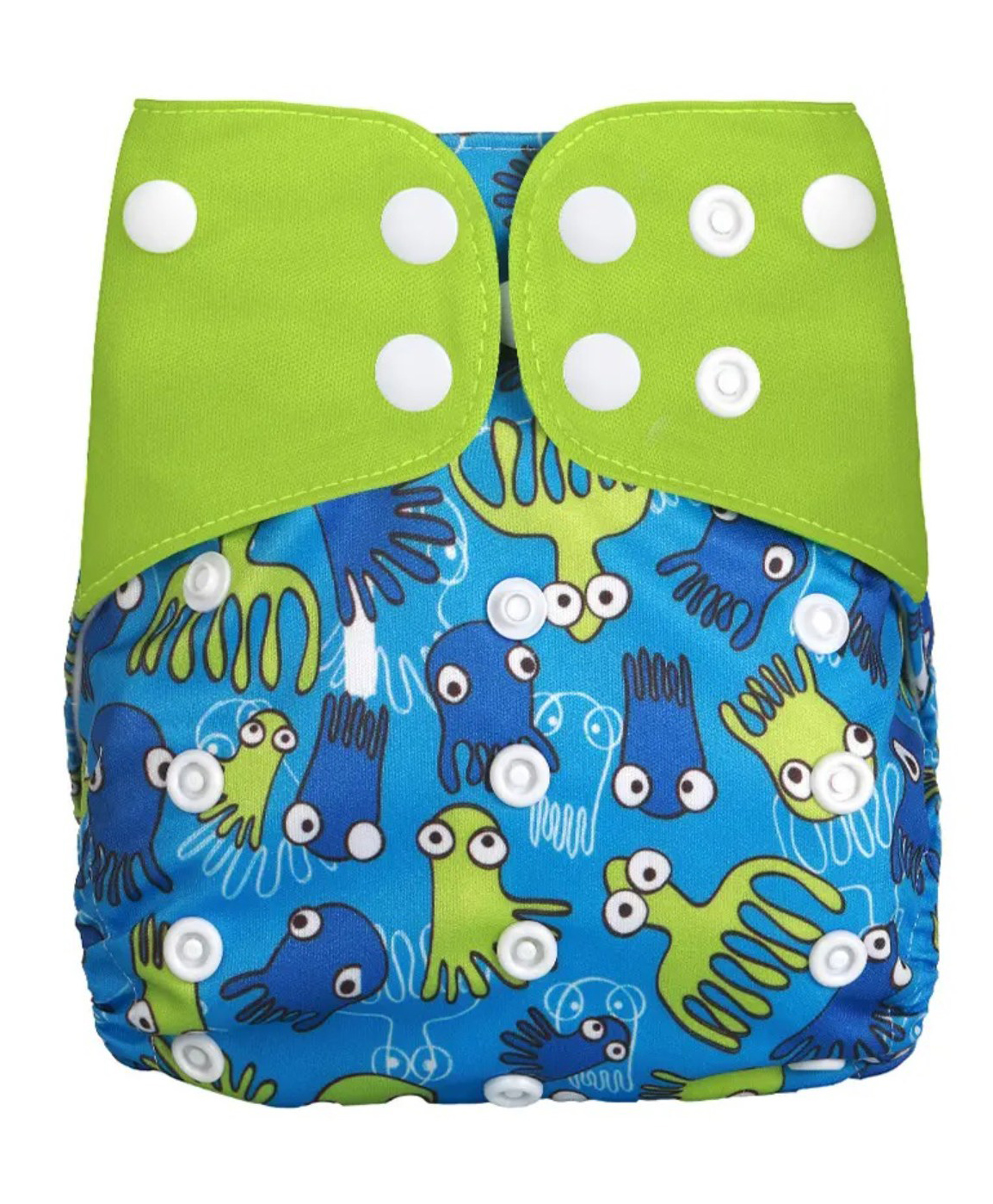 Ahc Zikku Free Size Reusable Cloth Diaper for Babies with One Insert - Octopus Print-picture-28