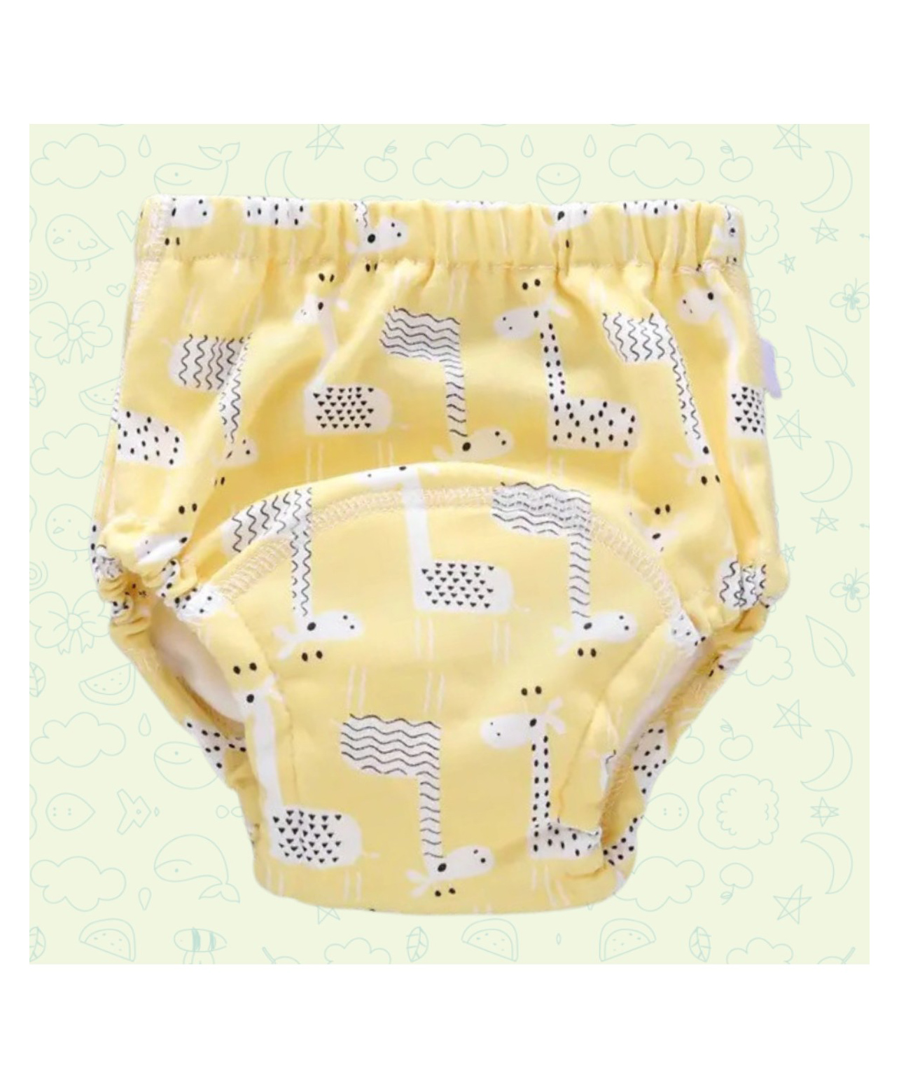 Ahc Zikku Potty Training Pants for Baby Pull up Design Reusable Giraffe Print - Yellow-image-16