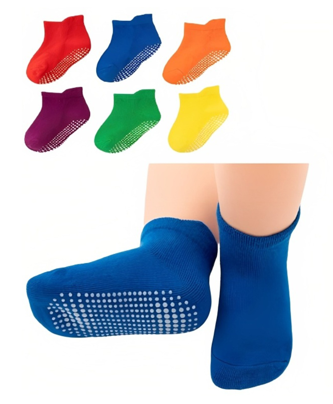 MOMISY Ankle Length Socks  Anti Skid Socks Pack of 6 - Multicolor