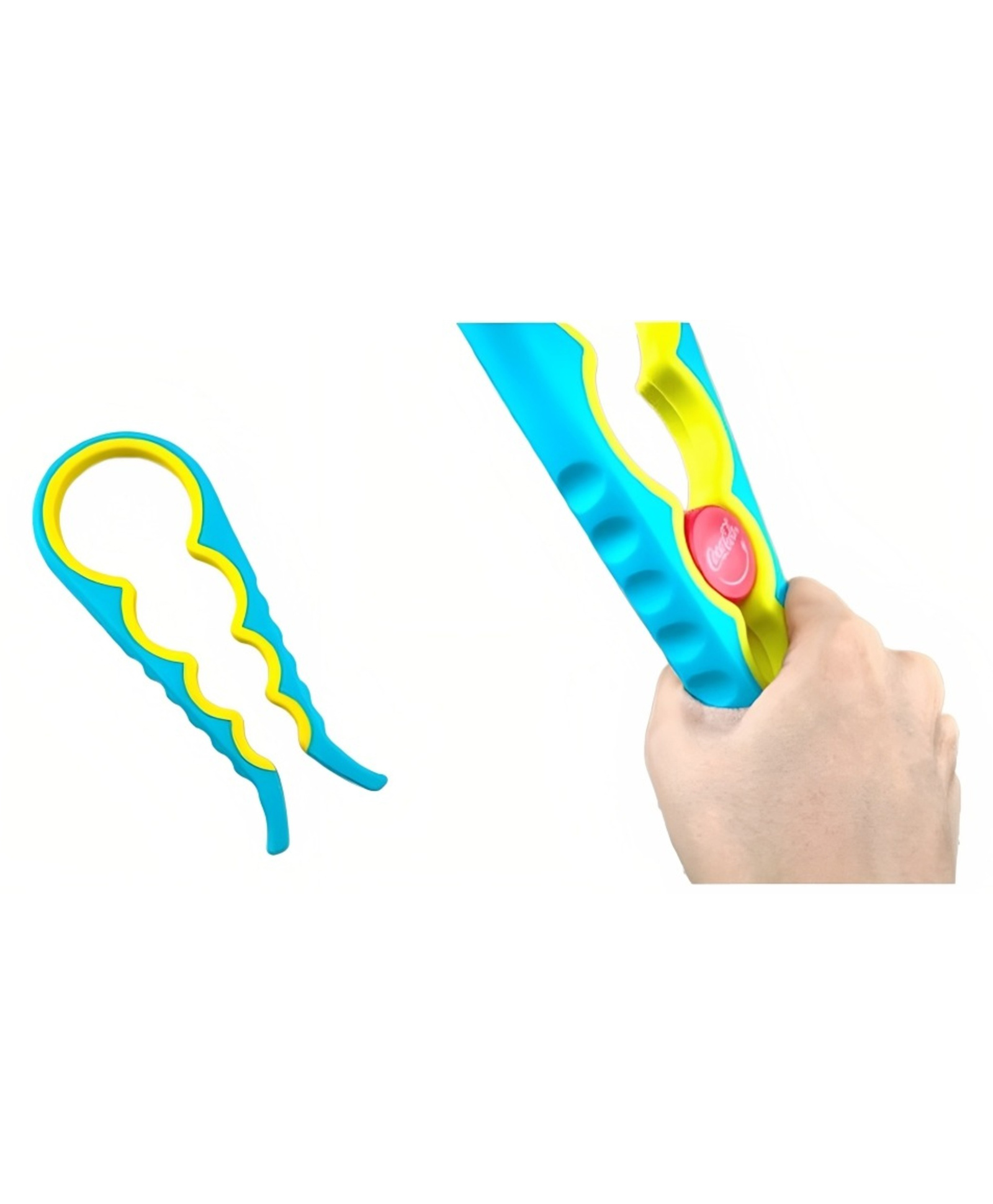 MOMISY 4 in 1 Creative Multifunction Gourd-Shaped Can Jar & Bottle Opener Kitchen Tool - Blue & Yellow-picture-12
