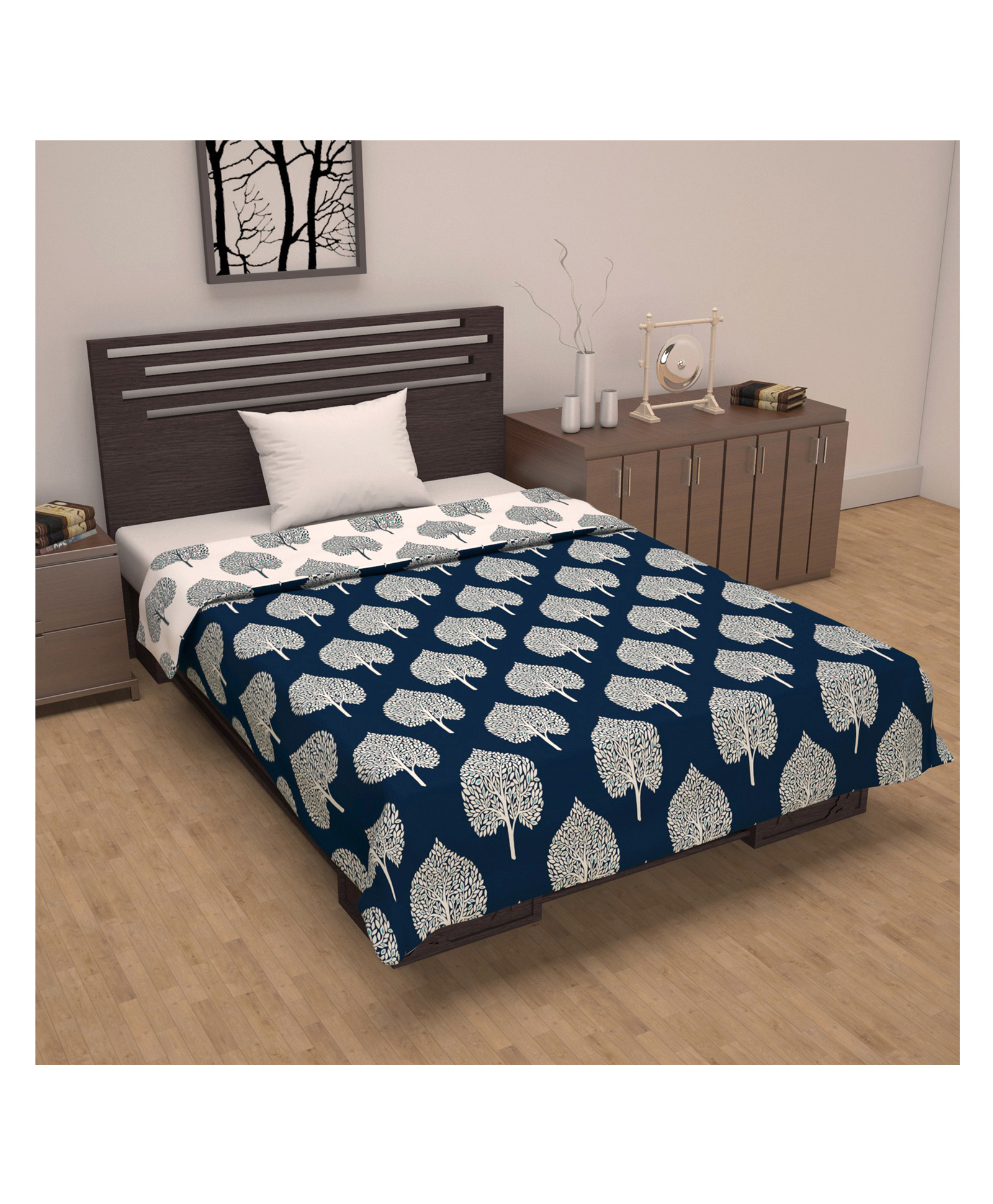 Divine Casa Microfiber Single Bed Throws for Sofa and Couch AC Blanket Dohar - Blue-image-36