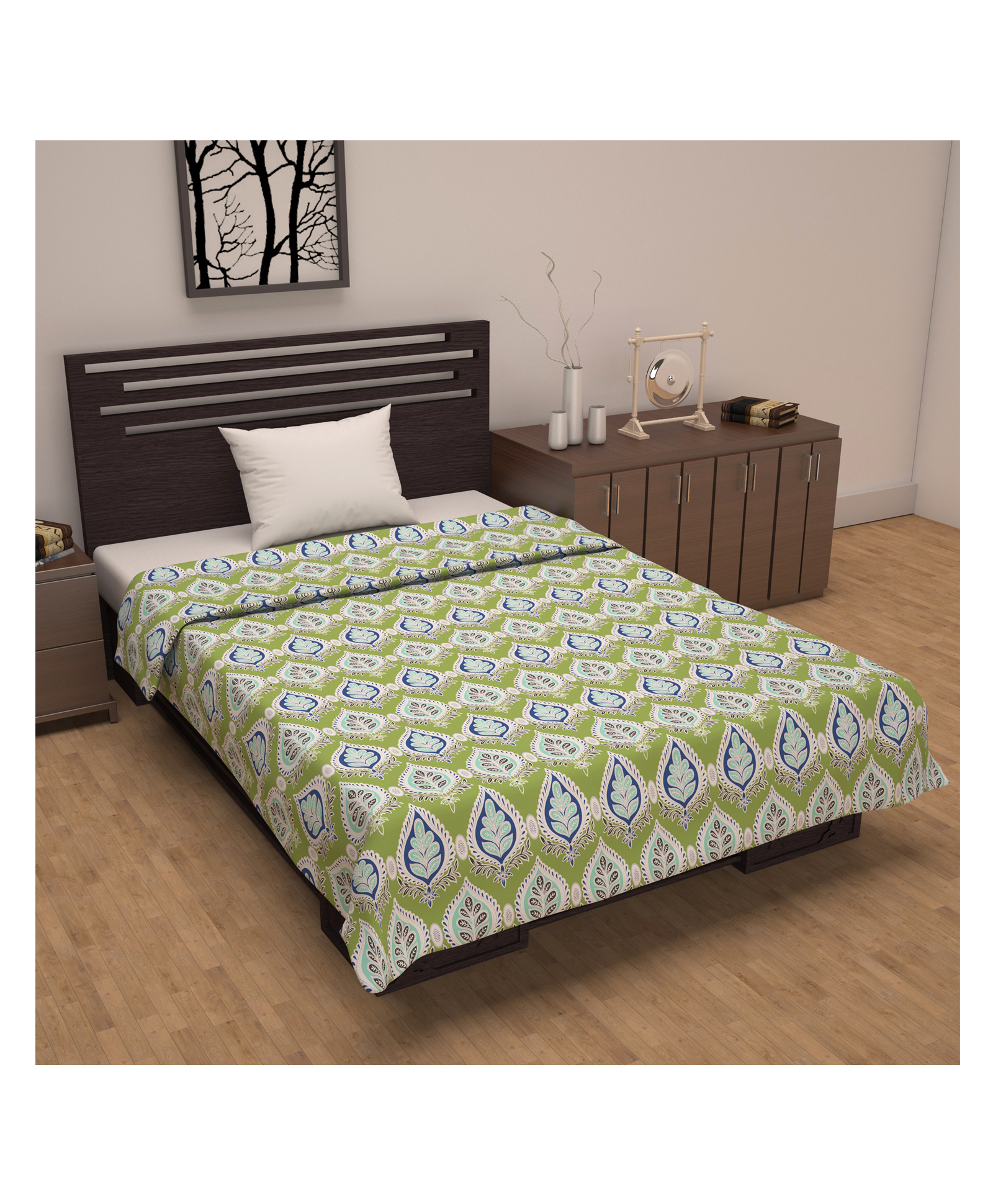 Divine Casa 100% Premium Cotton Single Dohar for Kids Apple Green-image-28