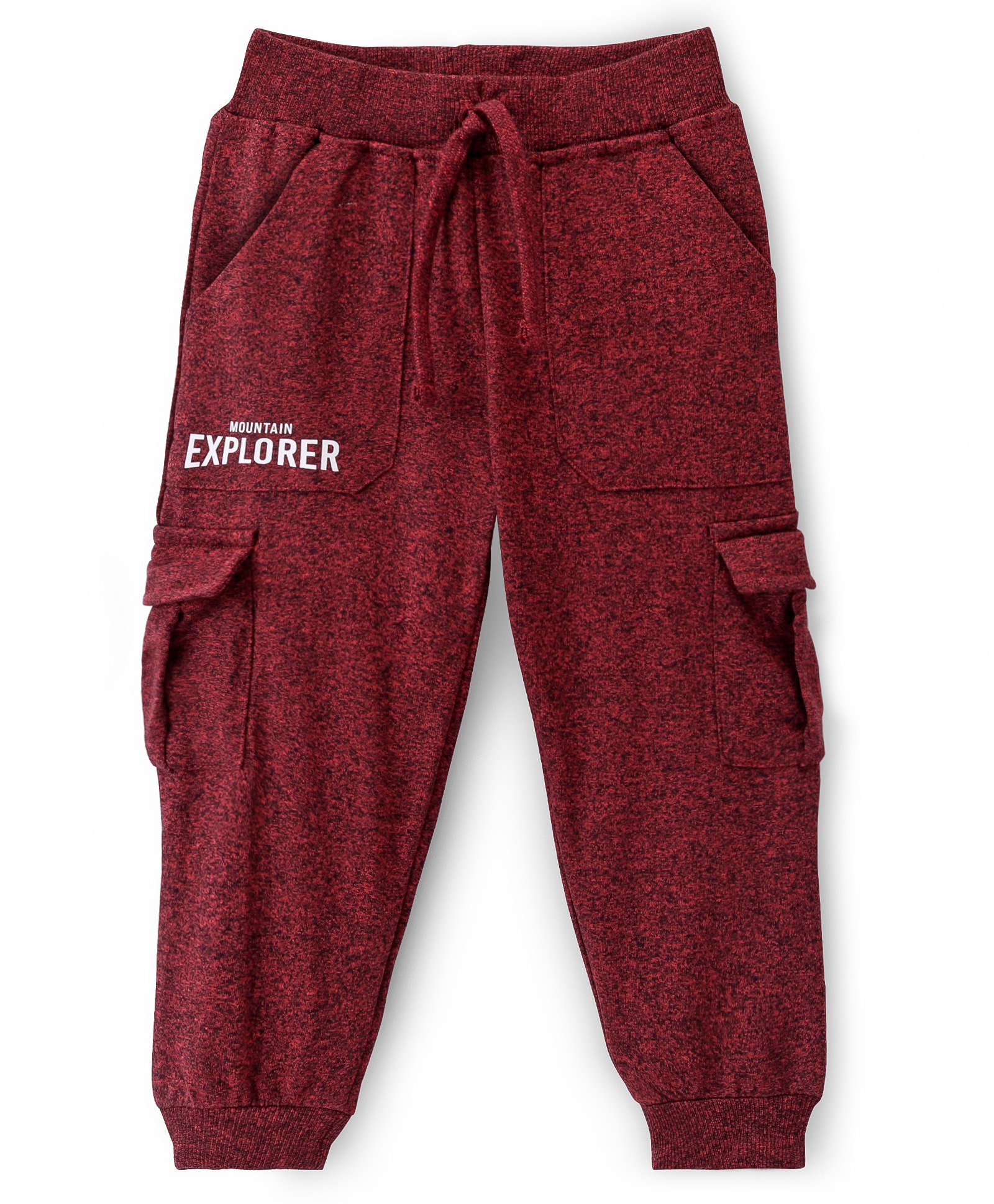 Babyhug Cotton Looper Knit Full Length Lounge Pant Text Printed - Rust-image-9