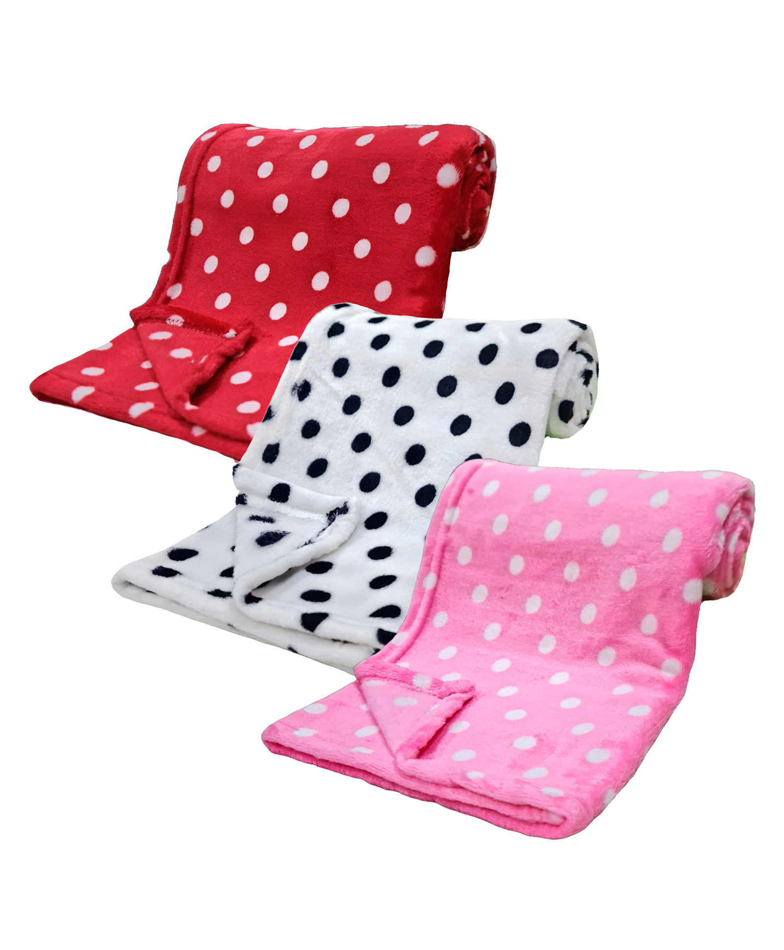 Brandonn Printed Crib Baby Swaddle Blanket Pack of 3  - Pink Red White-picture-12