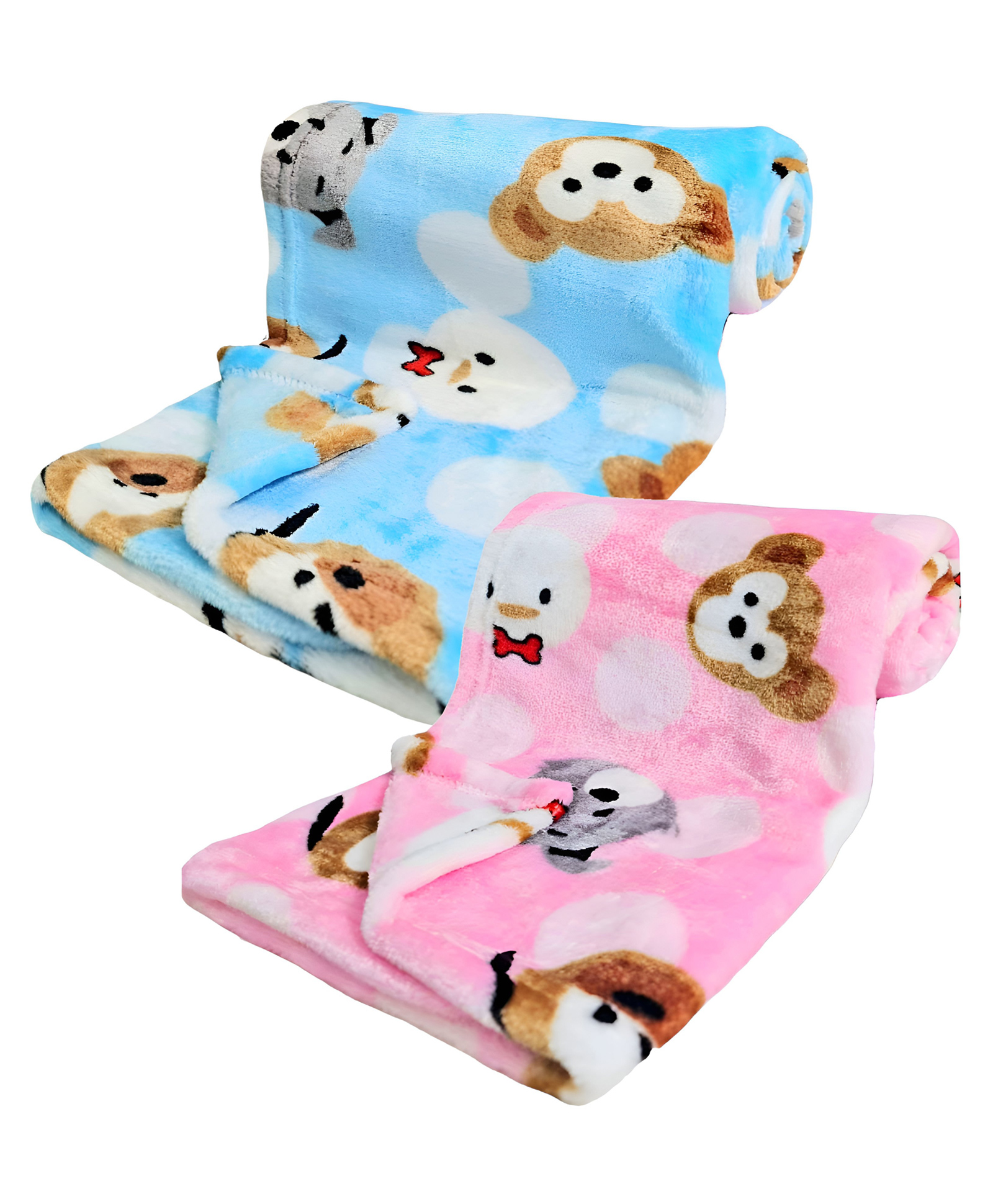 Brandonn Printed Crib Baby Swaddle Blanket Pack of 2  - Pink & Sky Blue-picture-21