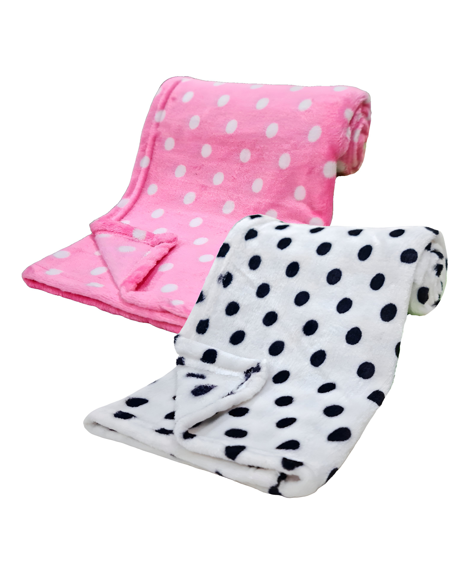 Brandonn Printed Crib Baby Swaddle Blanket Pack of 2  - Pink & White-image-20