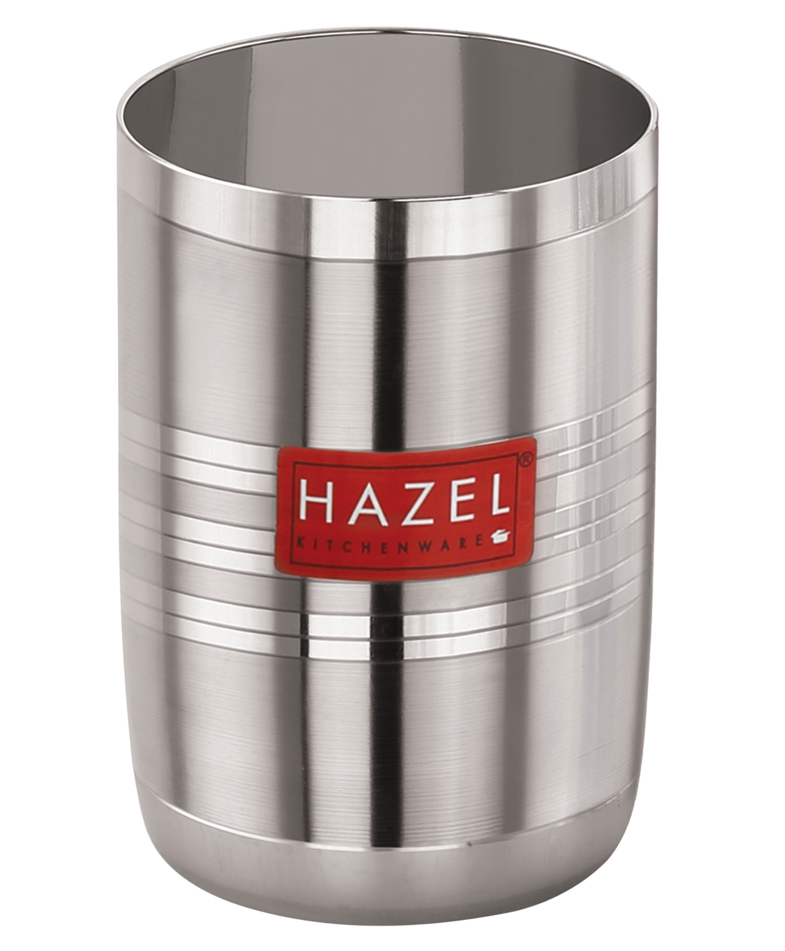 HAZEL Stainless Steel Glass for Drinking Water Unbreakable with Glossy Finish Design Set of 1 Silver - 350 ml-picture-8