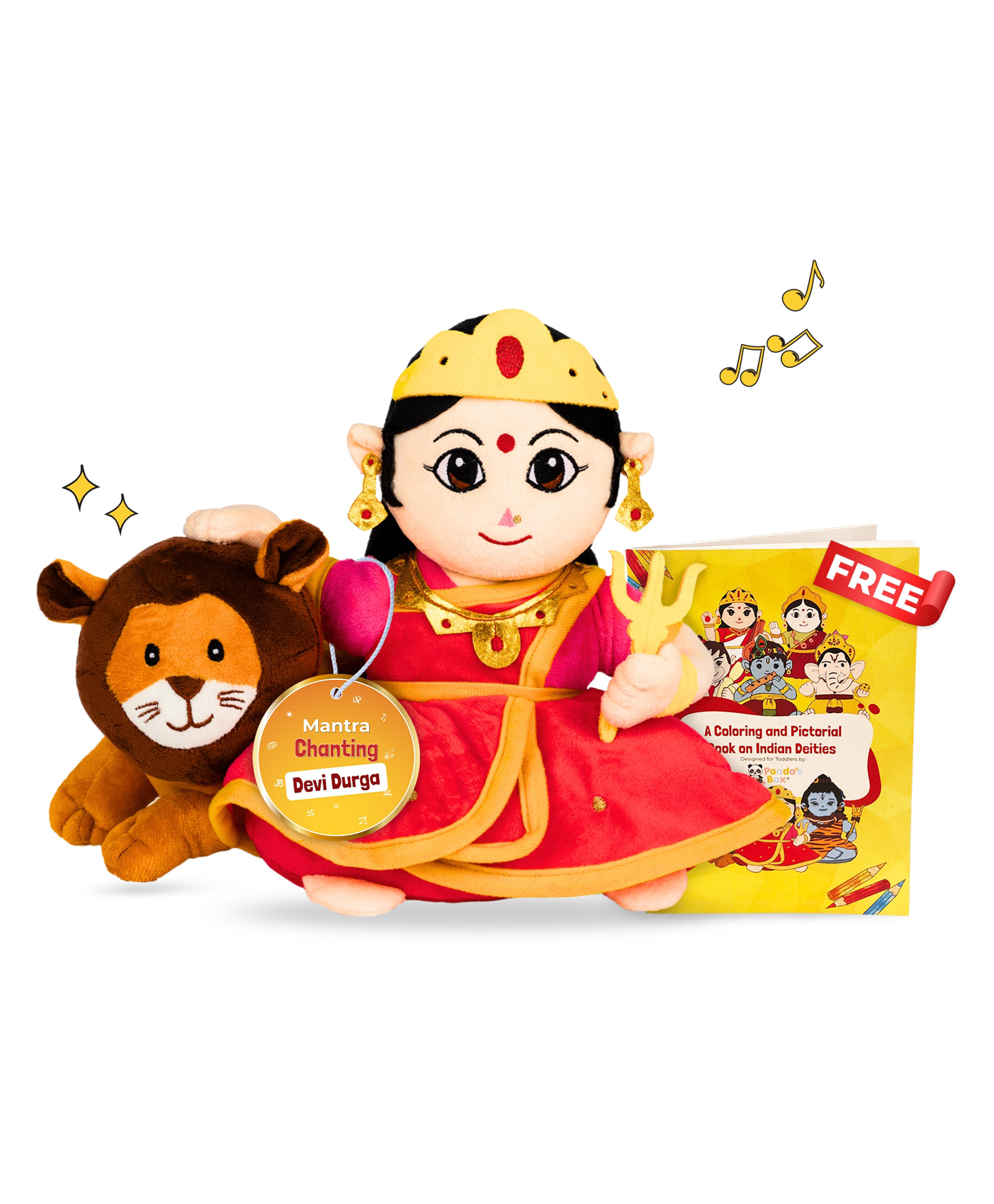 Panda's Box Mantra Chanting Devi Durga  | Musical Soft Plush Toy-image-32