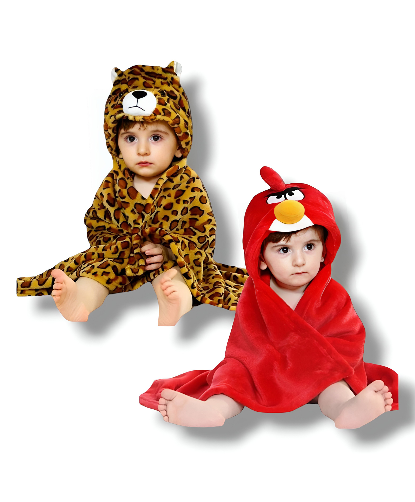 BRANDONN Flannel Swaddle Blanket Pack of 2  - Brown & Red-picture-33