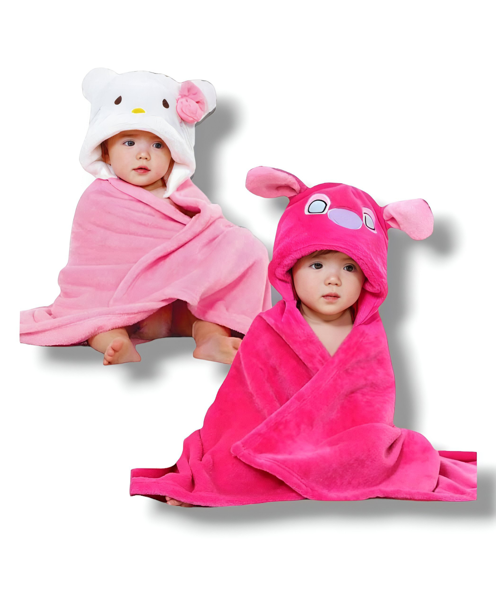 BRANDONN Flannel Swaddle Blanket Pack of 2  - Pink-picture-22