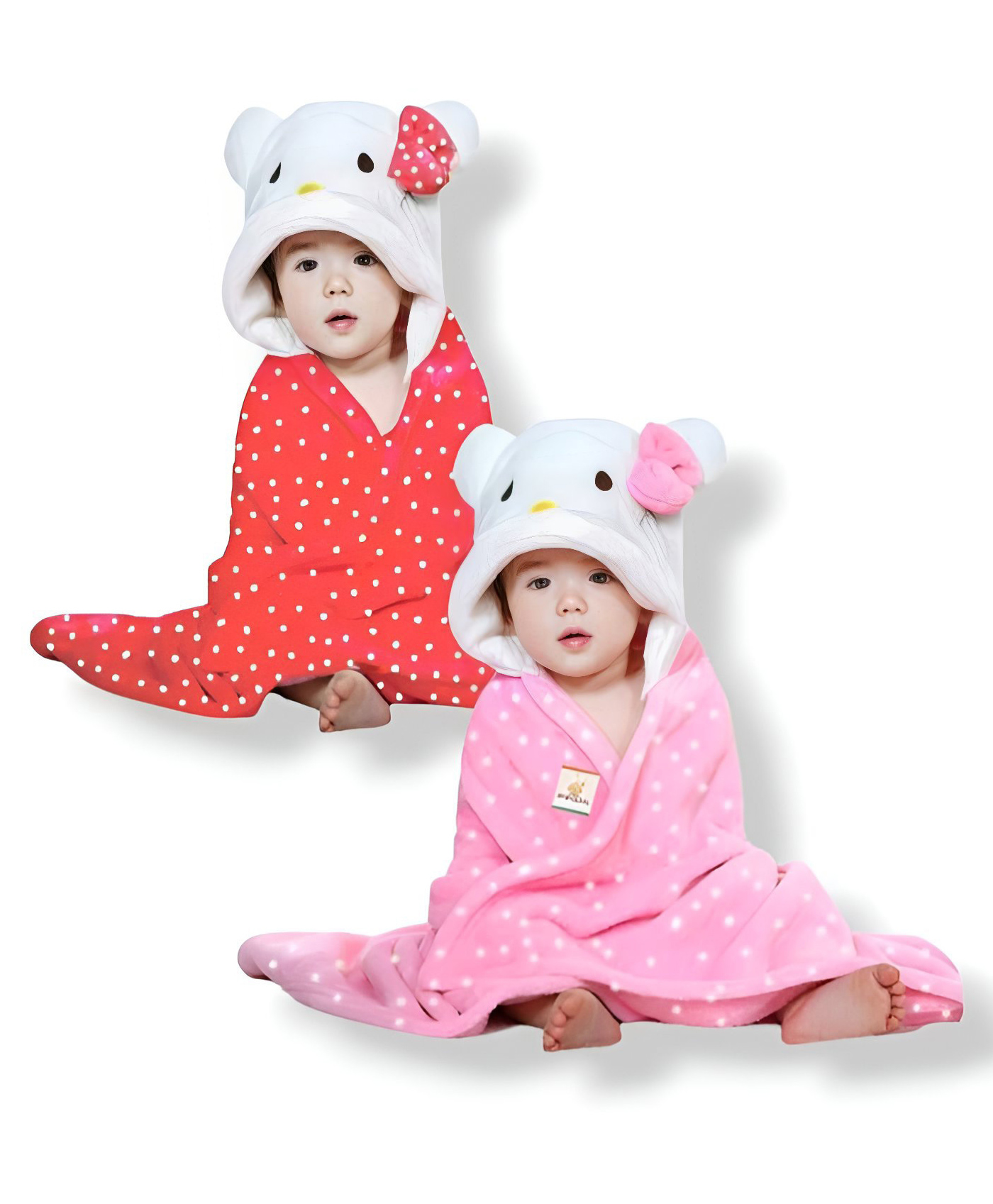 BRANDONN Flannel Swaddle Blanket Pack of 2  - Pink & Red-picture-29