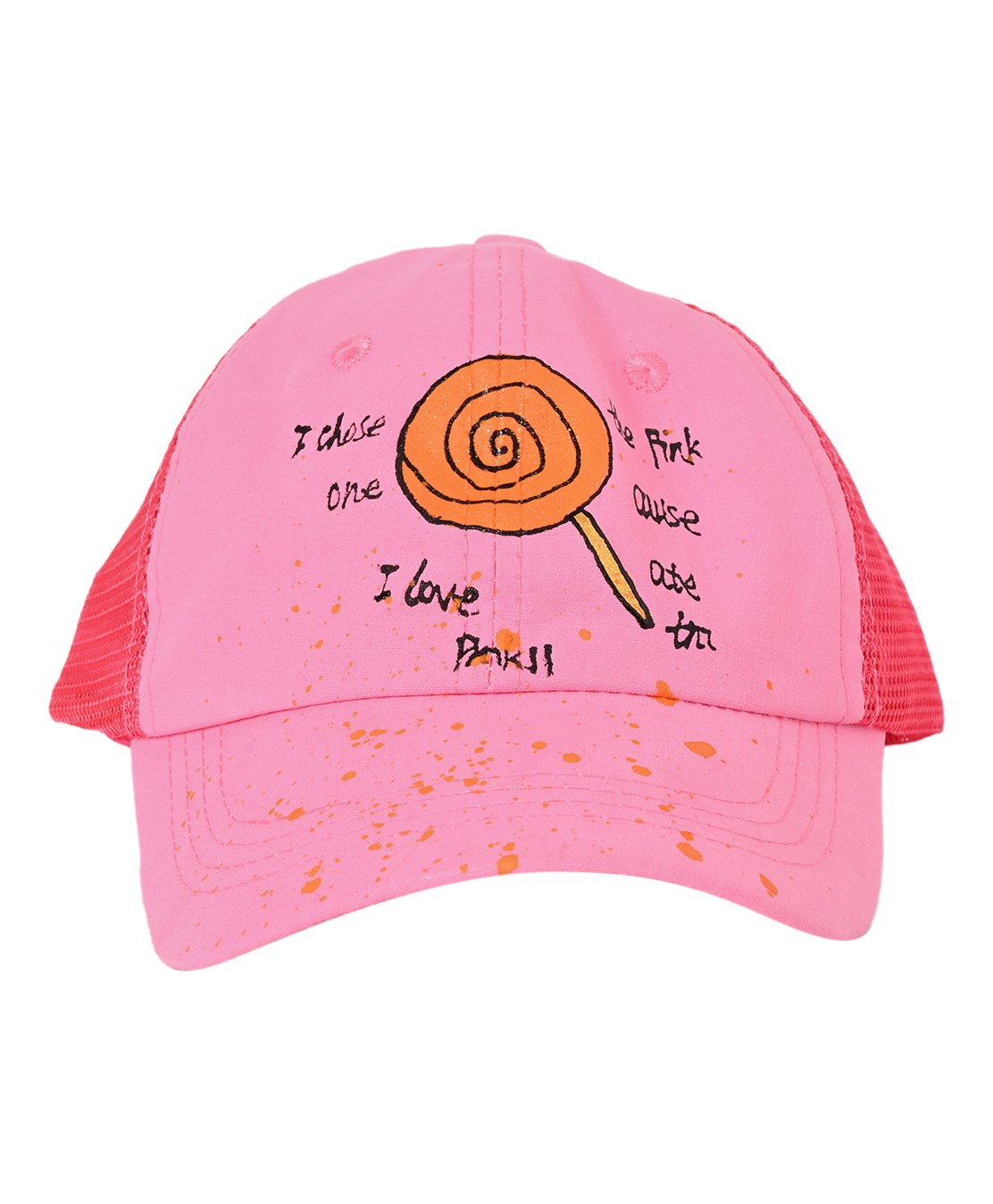 kid-o-world lollipop printed cap - pink