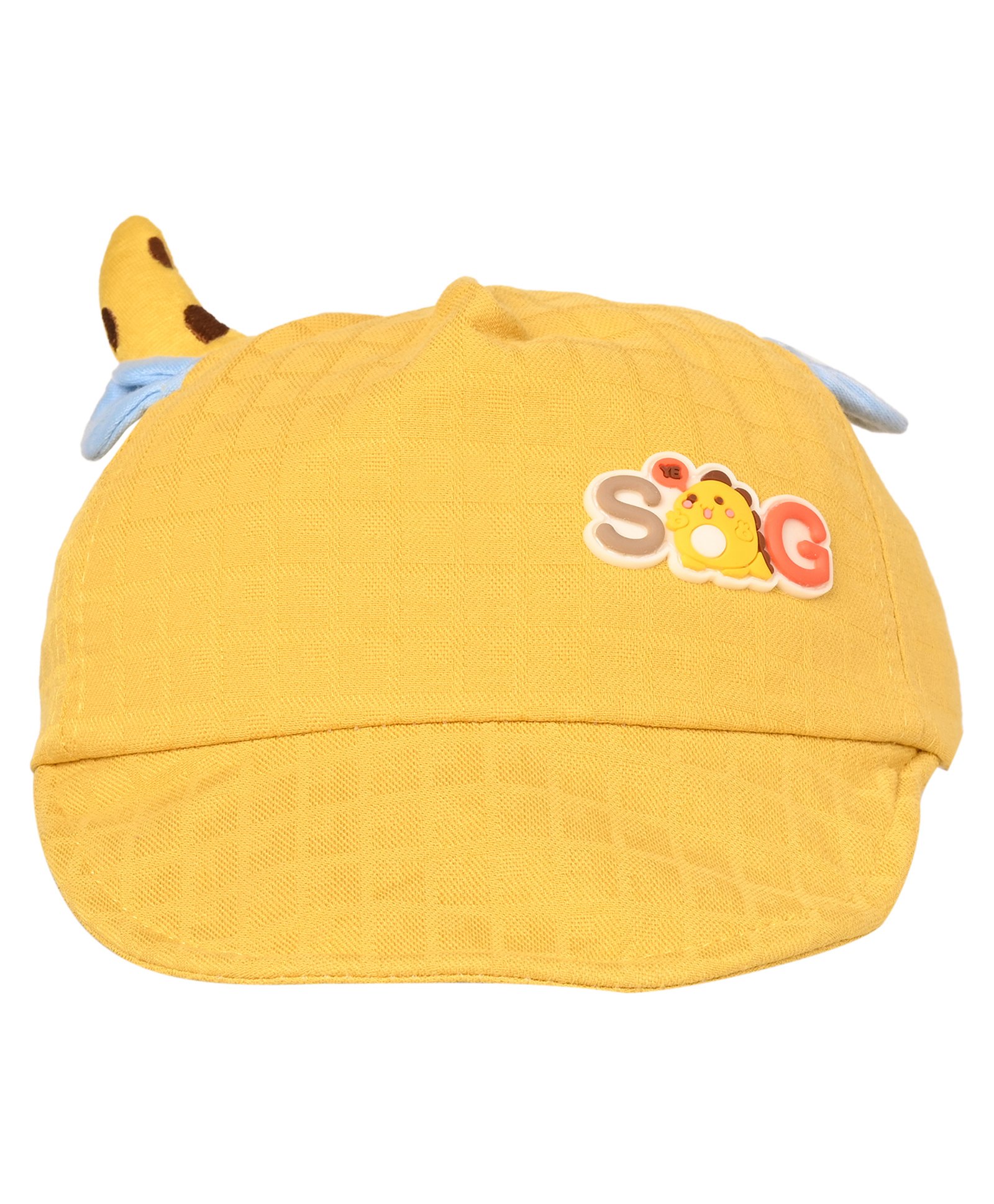 Kid-O-World Dinosaur Patch Textured Cap- Yellow-image-12