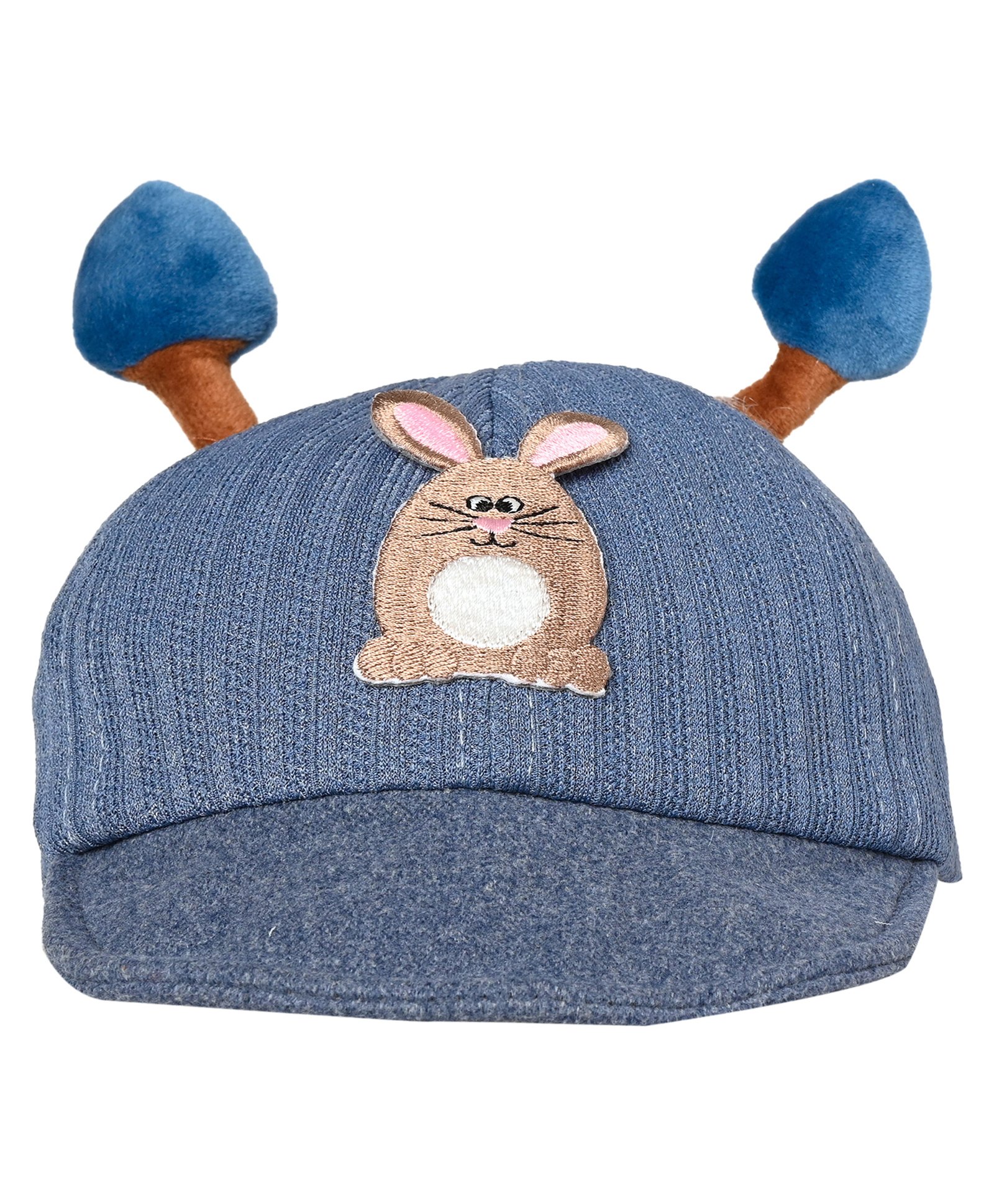 Kid-O-World Bunny Embroidered Patch Detailed & Textured Cap With Horns - Blue-image-44