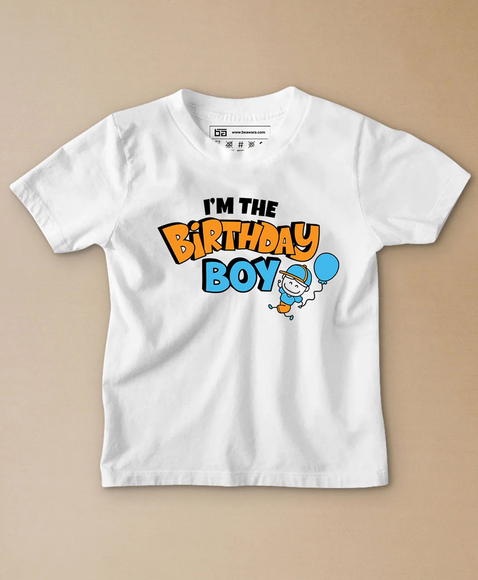Be Awara Half Sleeves I'm The Birthday Boy Printed Tee - White-picture-44