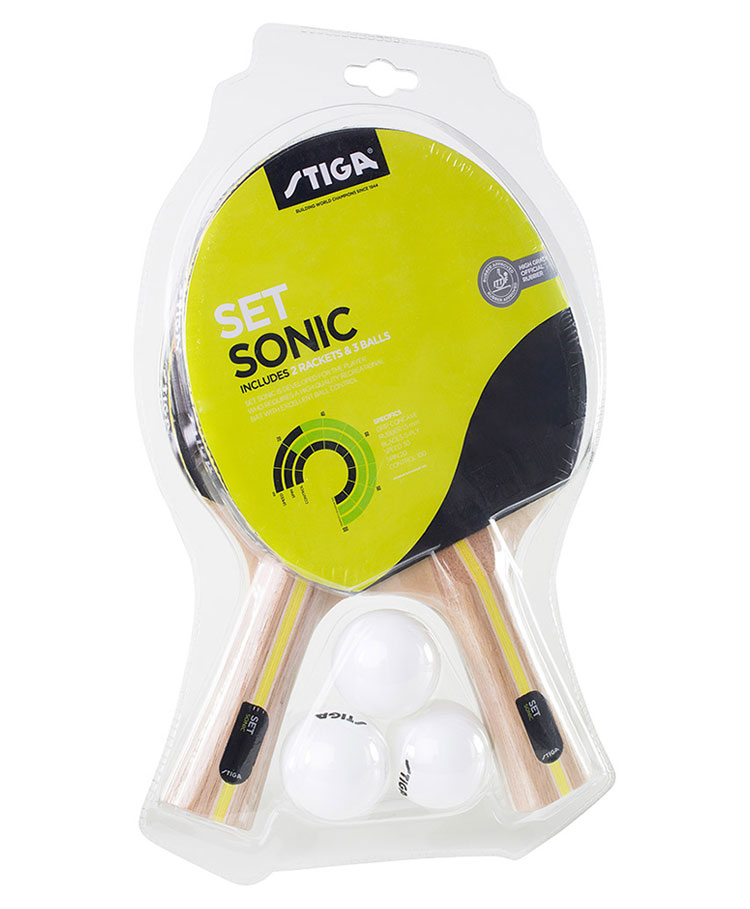 Stiga Sonic Set Table Tennis Rackets With Balls- Multicolor-image-49