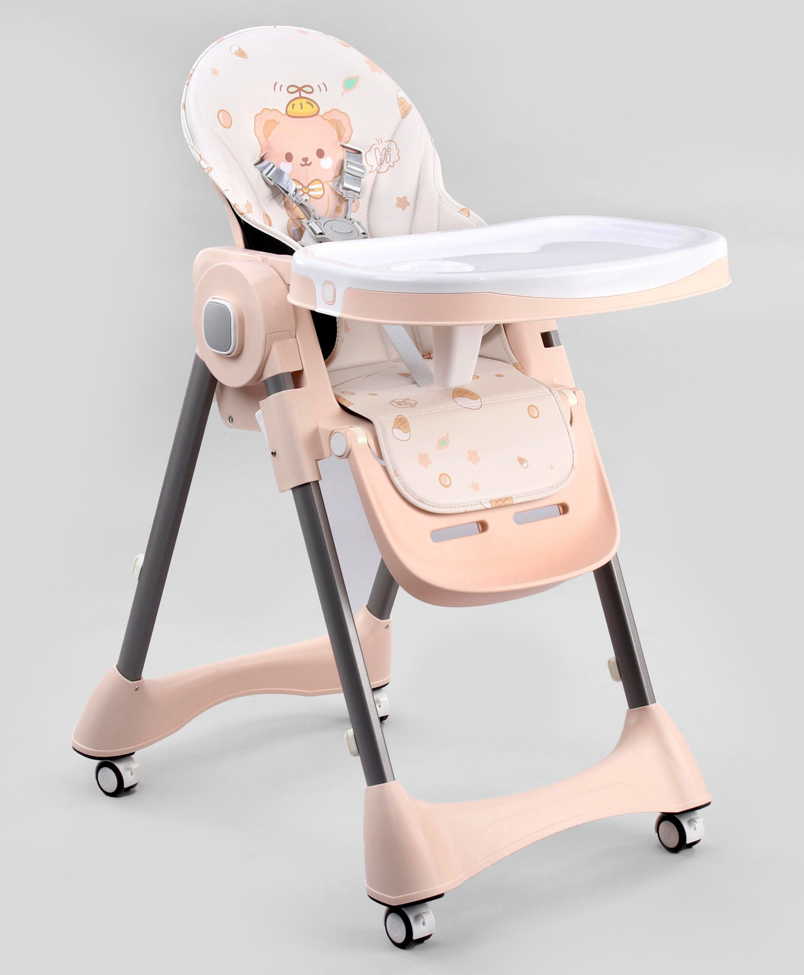 fab n funky Travel Luxury Multi Function Folding Adjustable High Chair - Pink-picture-11