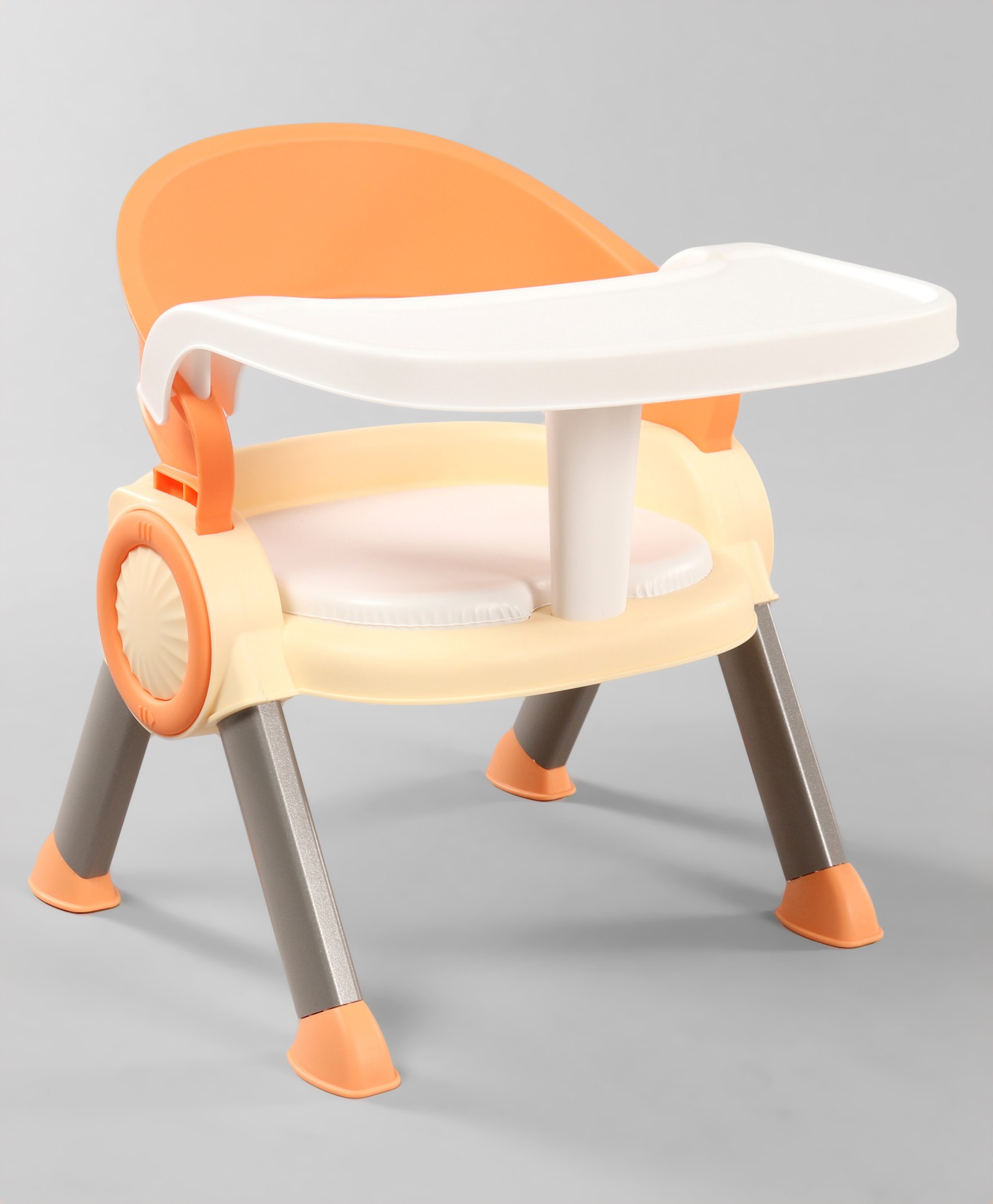 fab n funky Baby Chair with Removable Tray & High Backrest - Orange-picture-13