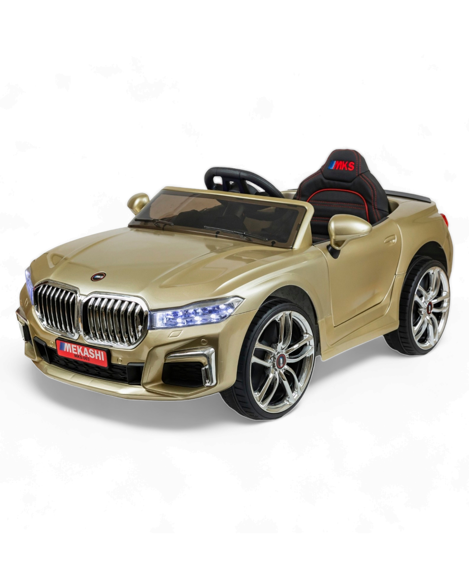 Mekashi Battery Operated Ride On Car For Kids - Gold-image-4