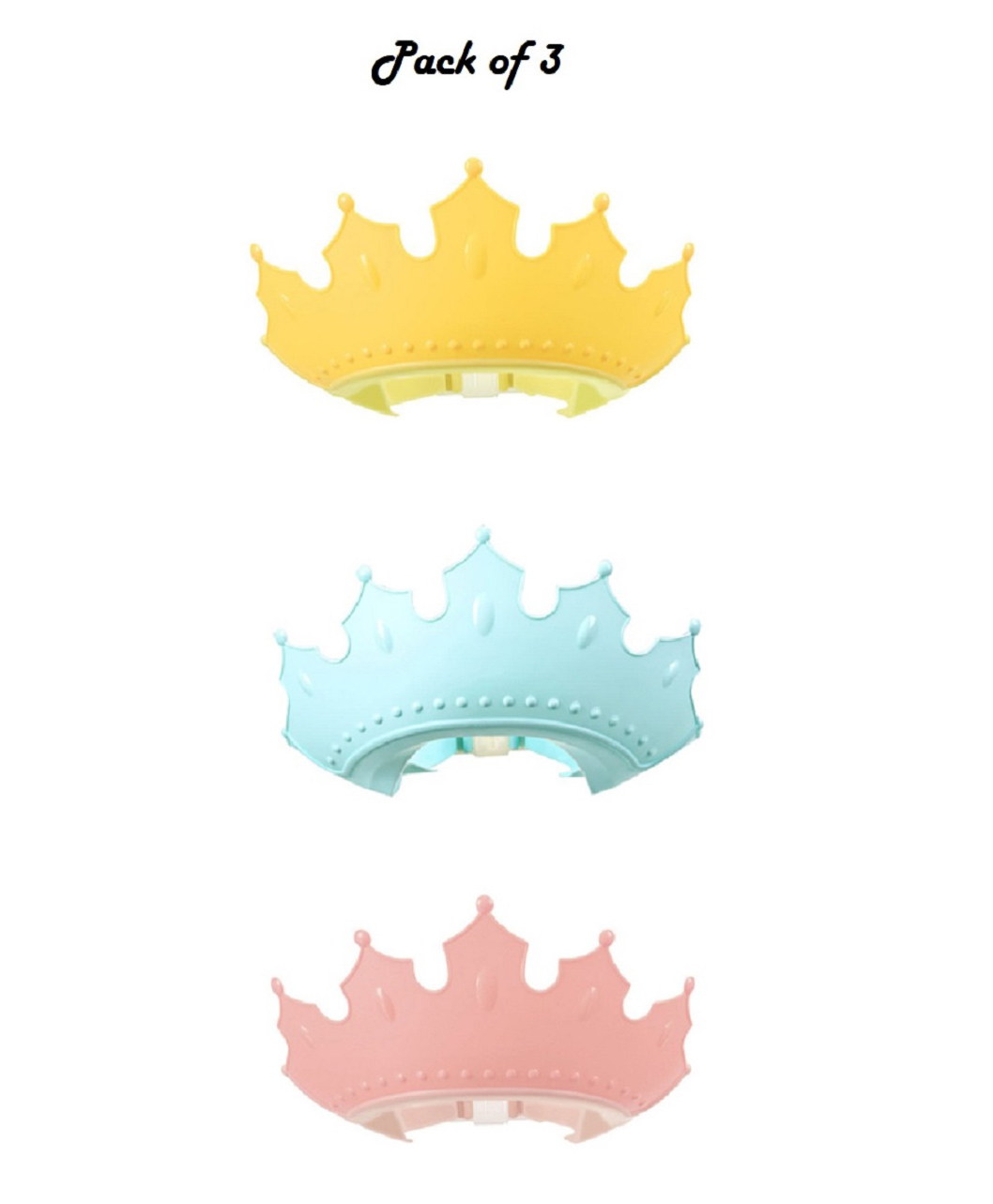 Ortis Baby Shampoo Shower Bathing Protection Bath Soft Cap Soft Adjustable Visor Hat  Pack Of 3 - Multicolor-picture-12