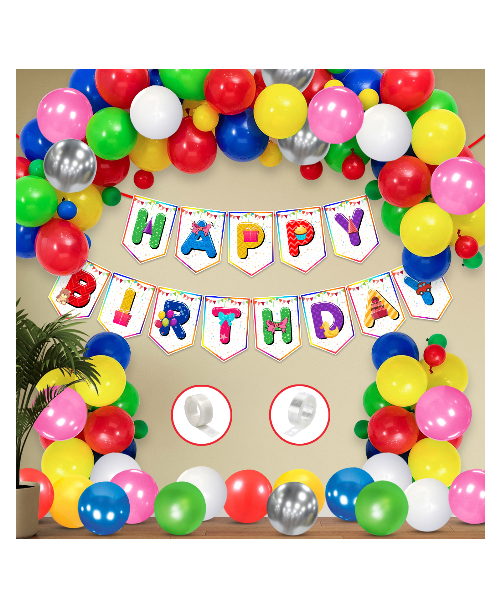 Zyozi Birthday Decorations Set Multicolor - Pack of 53-image-22