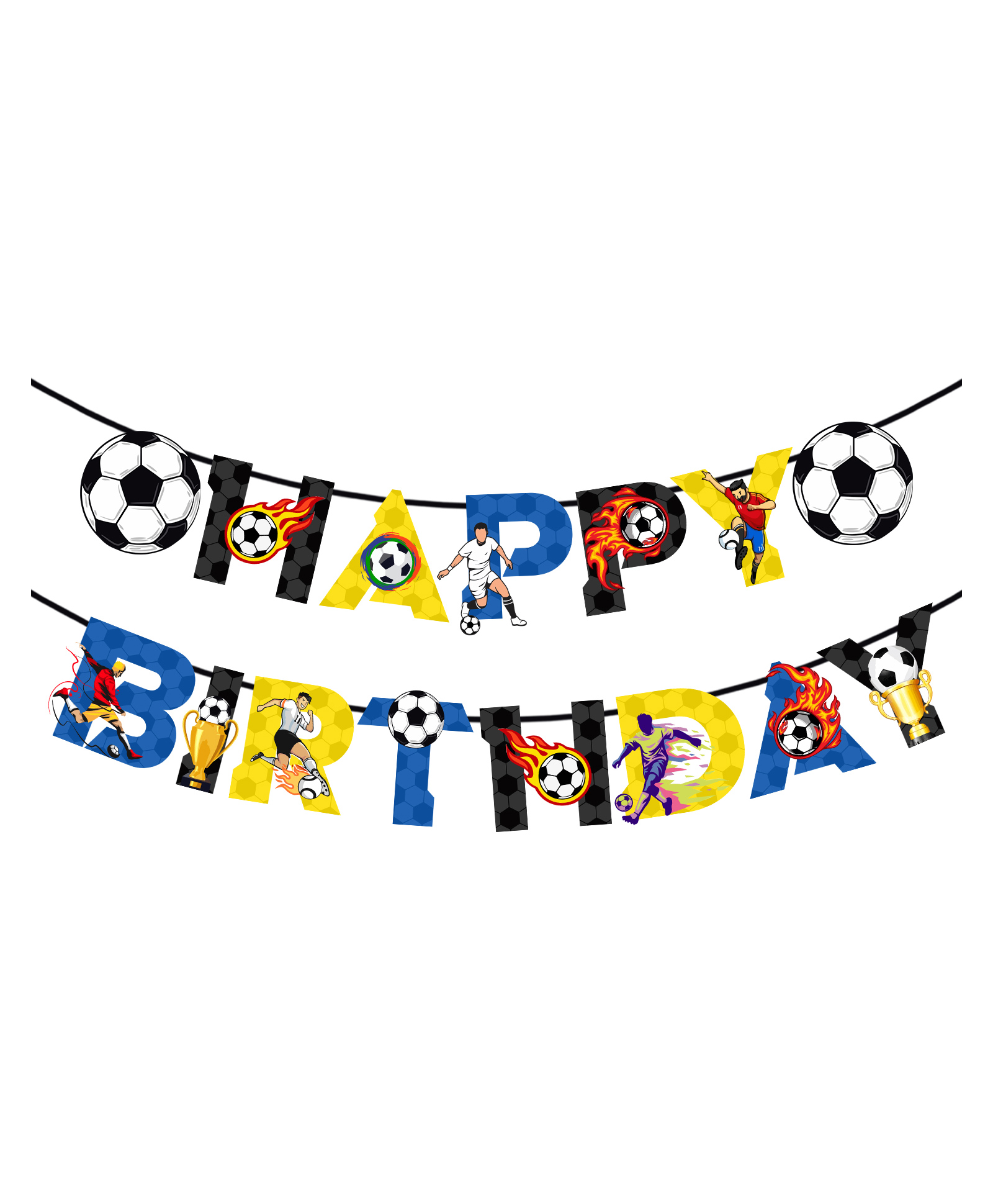 Zyozi Football Theme Birthday Banner Multicolor - Pack  Of   1-picture-19