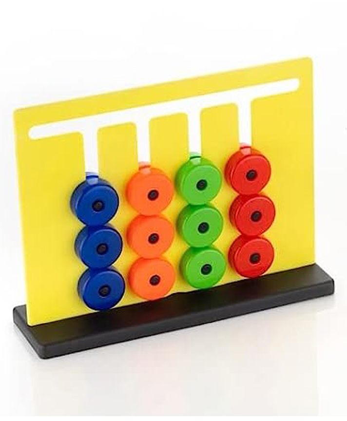 BitFeex Slide Puzzle Match Puzzle Pattern Making Activity Toy Brain Teaser Game - Multicolor-image-14
