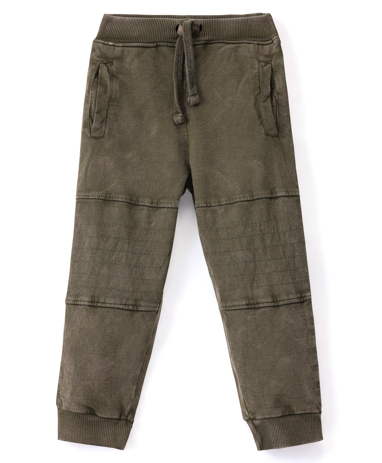 Babyhug Cotton Looper Full Length Lounge Pant Solid Colour - Light Green-image-8