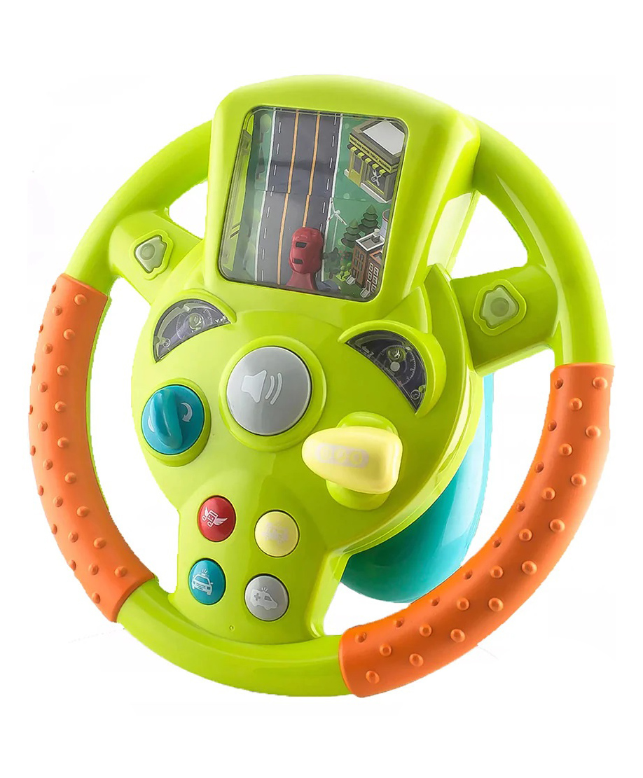 YAMAMA Little Driver Steering Wheel Toy With Music & Light For Kids  Multicolour