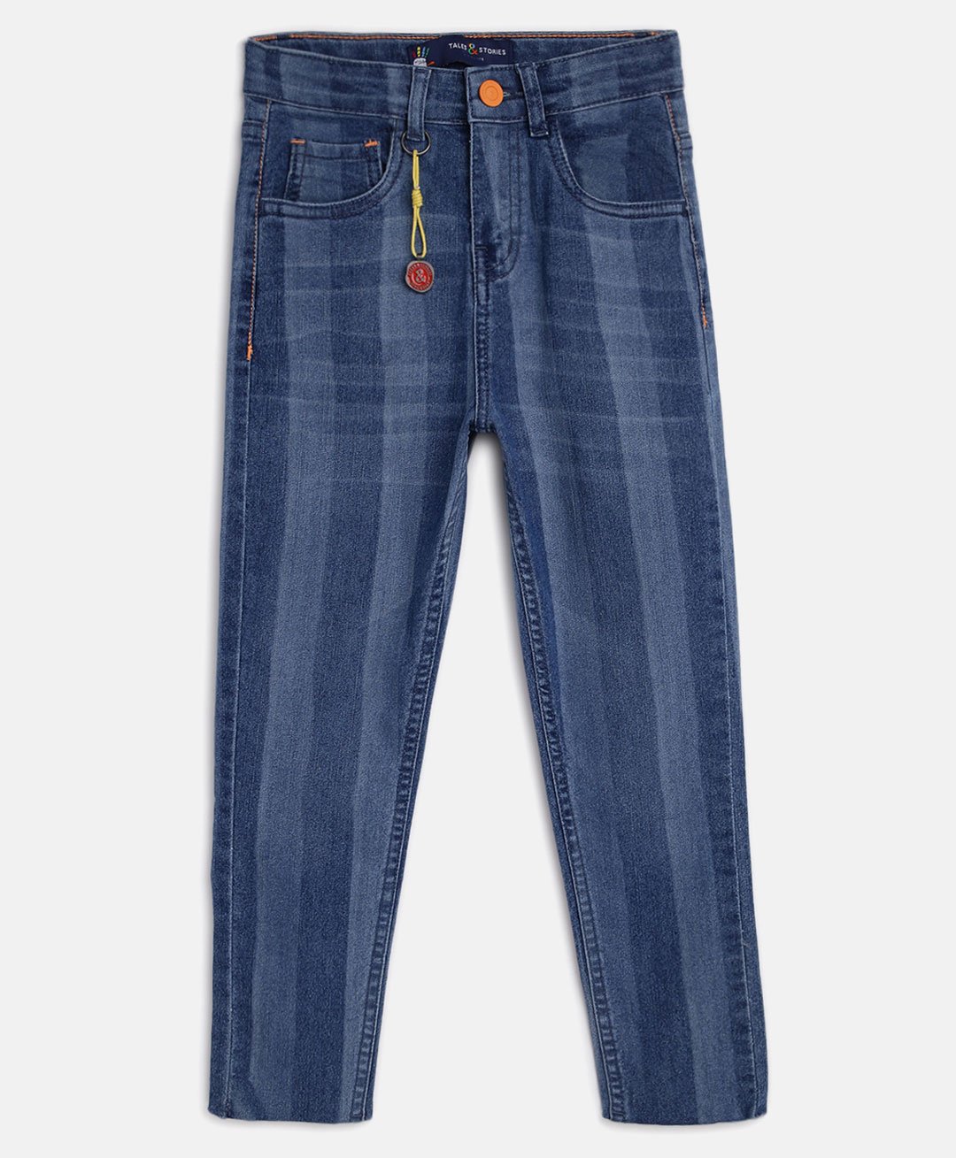 Tales & Stories Slim Fit Print Jeans - Blue-picture-20
