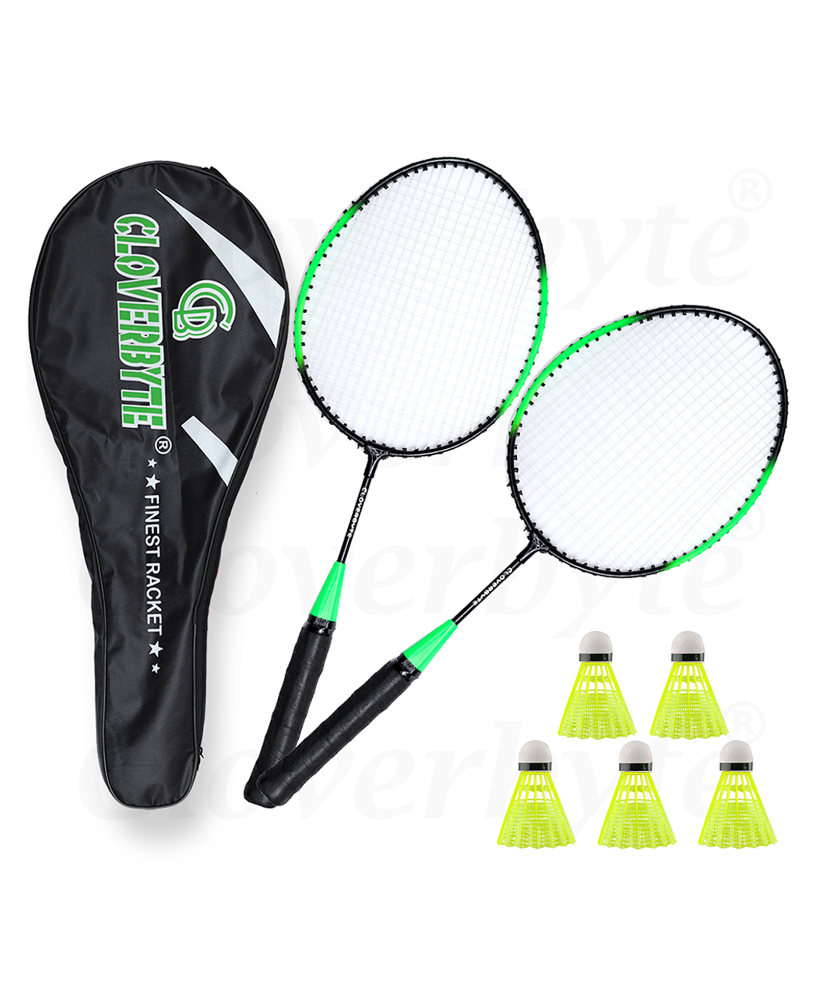 CLOVERBYTE Exotic Kids Racket Set with 5 Shuttlecock And Cover For Kids - May Vary In colour-picture-17