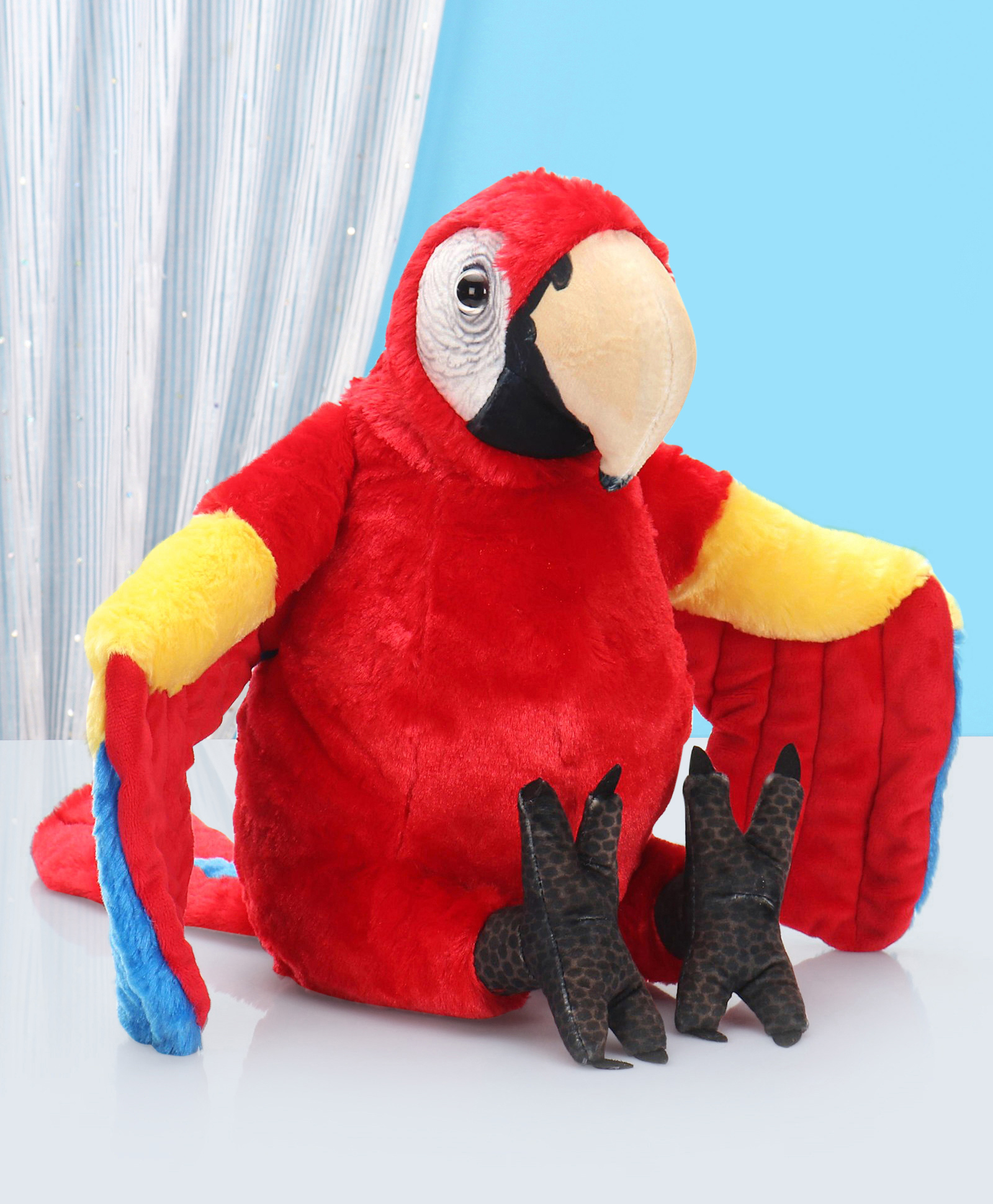 Wild Republic Art Macaw Scarlet Sitting Bird Red - Height 31 cm-image-16